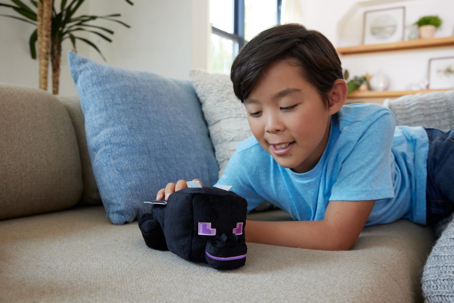 Minecraft Plush Ender Dragon Character Soft Doll, Video Game-Inspired Collectible Toy Gift, 8-inch, HWH32, Multicolour