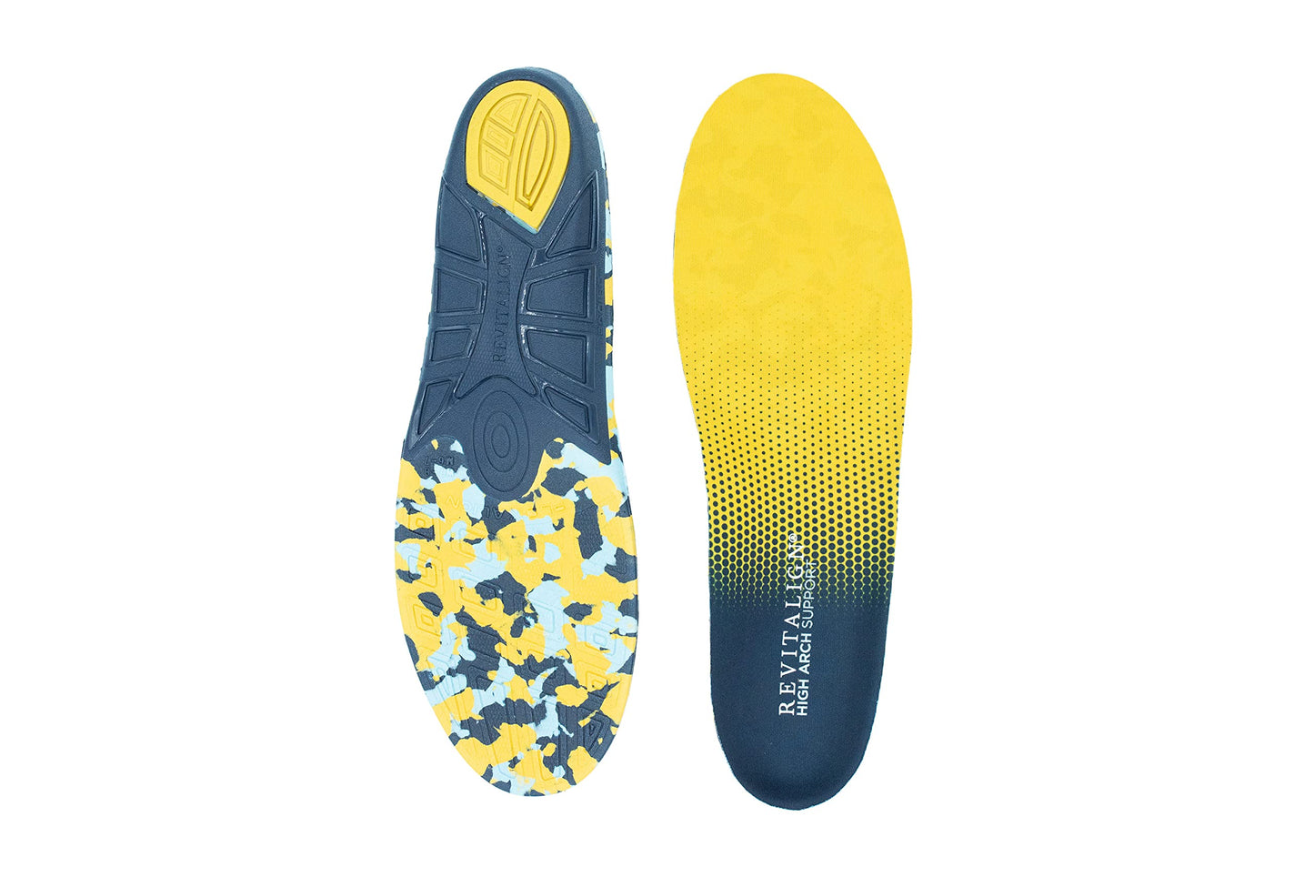 REVITALIGN unisex adult High Arch Support Insole, Yellow, W 11-12.5 M 10-11.5 US