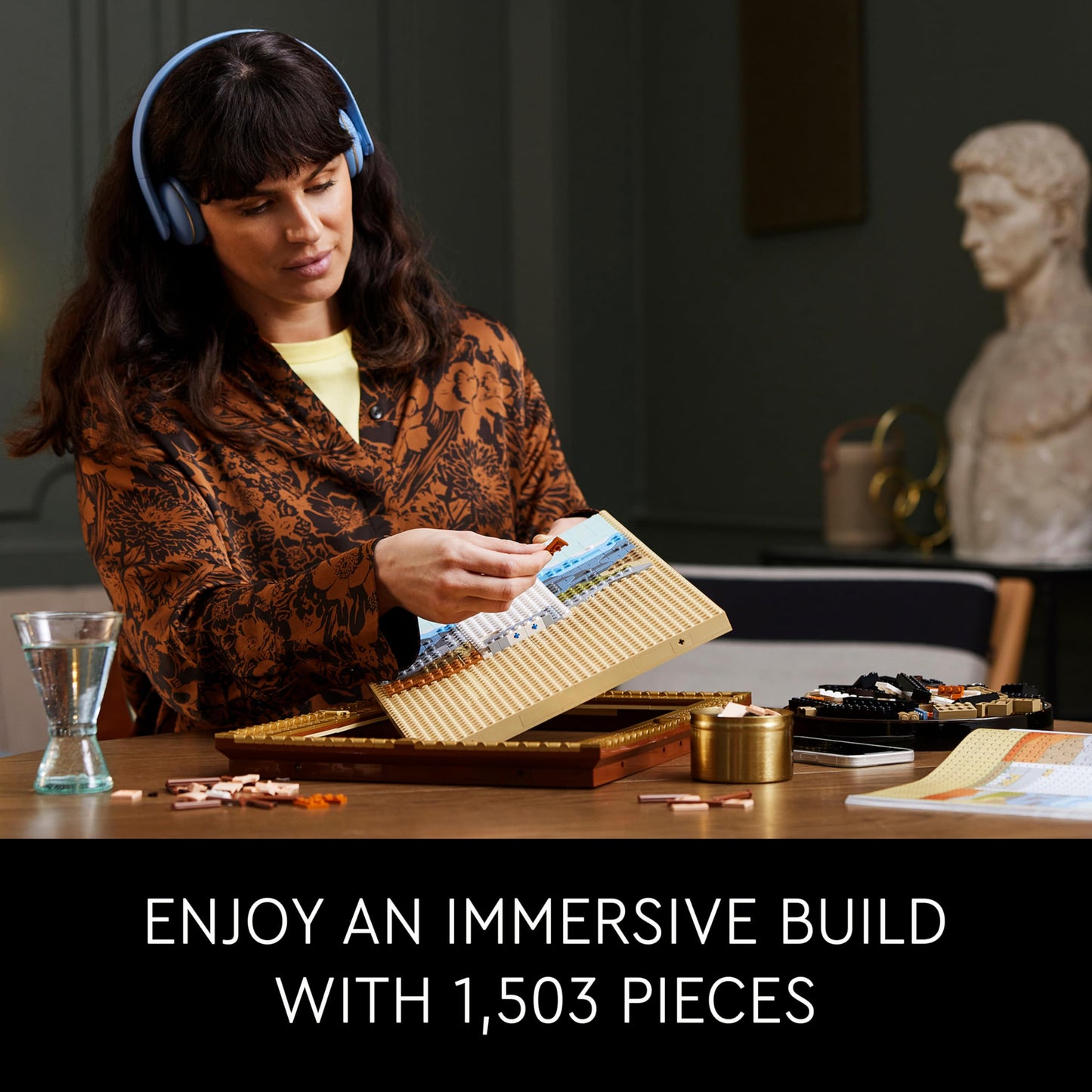 LEGO Art Mona Lisa Building Set - Leonardo da Vinci Wall Display, Ages 18+ - DIY Crafts for Men, Women - Great for Puzzle and Art Lovers - Birthday Gift Idea - Includes Detachable Frame - 31213