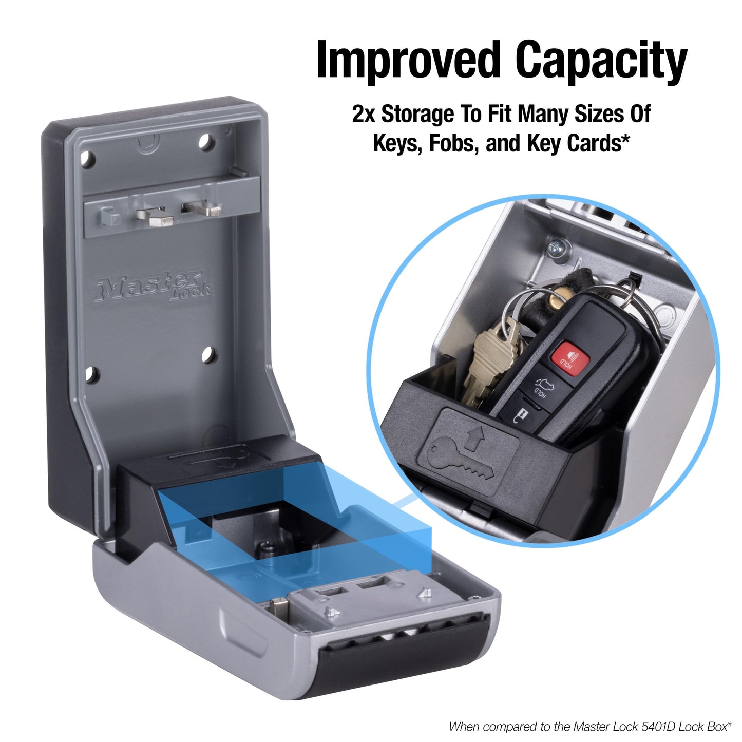 Master Lock High Capacity Key Lockbox, Combination Dial, Wall Mount