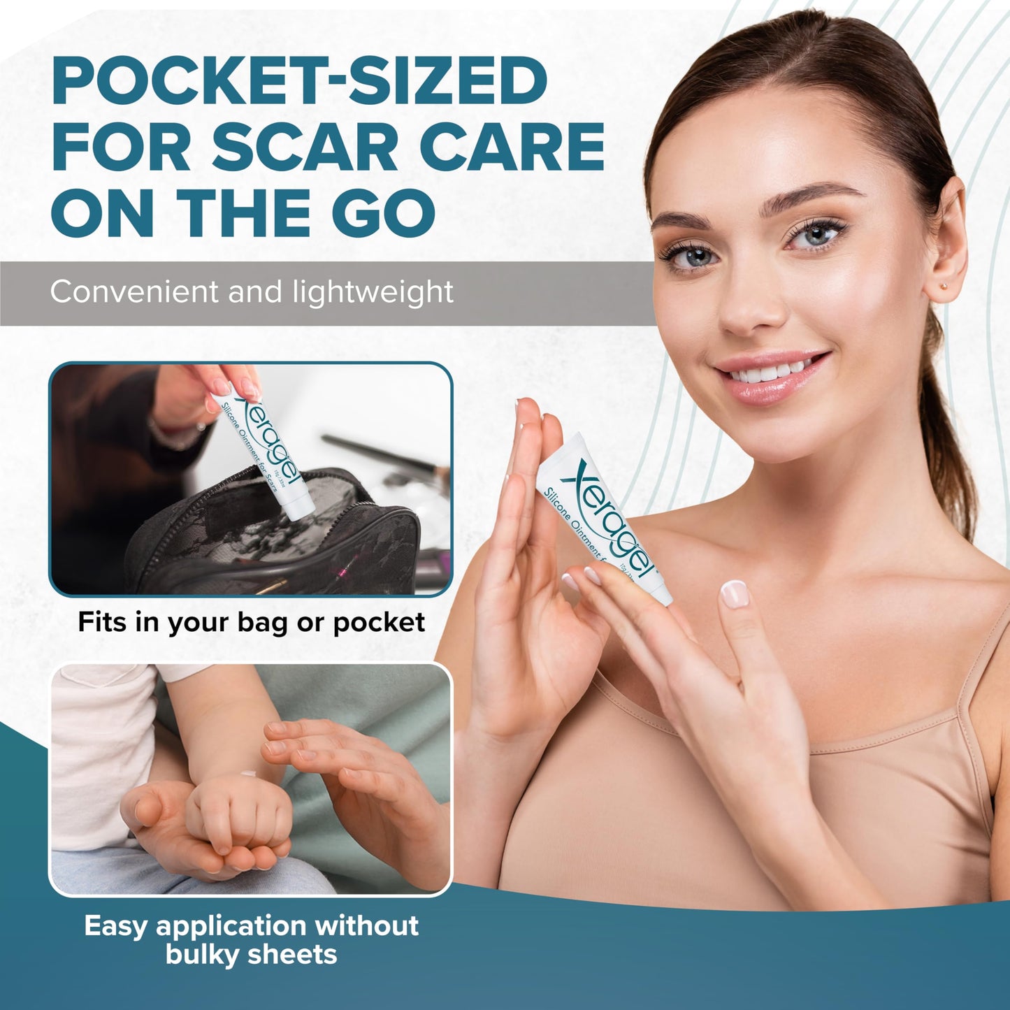 Xeragel 100% Silicone Scar Treatment Ointment 10g – Scar Gel for Smoother, Flatter Scars from Surgery, Burns, Acne & More - For Old & New Scars on Face, Neck & Hands - Hypoallergenic & Fragrance-free