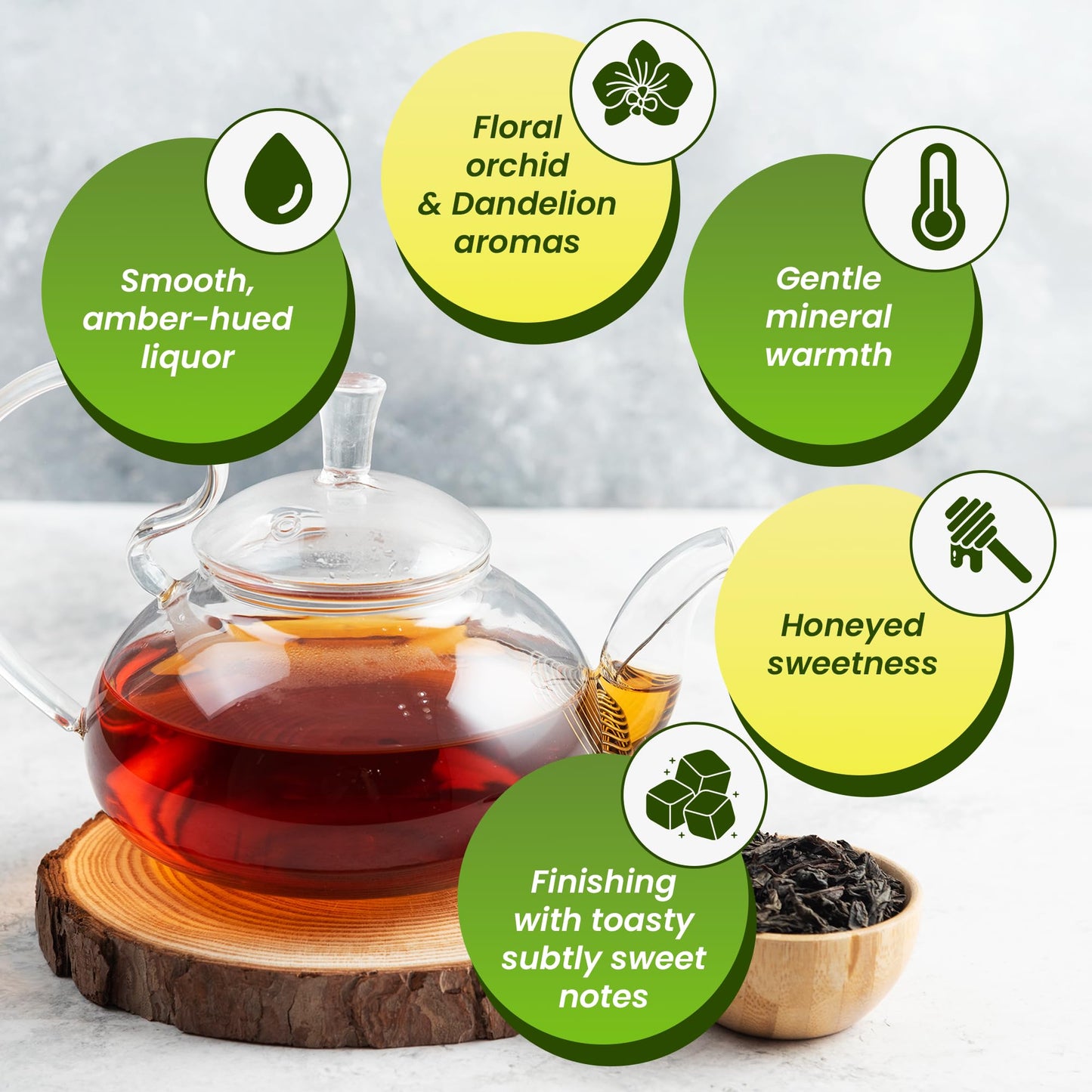 Wu Mountain Tea Organic Oolong Tea – 1 lb Loose Leaf – Premium Whole Black Chinese Tea Leaves – Smooth Aroma, Low Astringency, Naturally Energizing – Perfect for Hot & Iced
