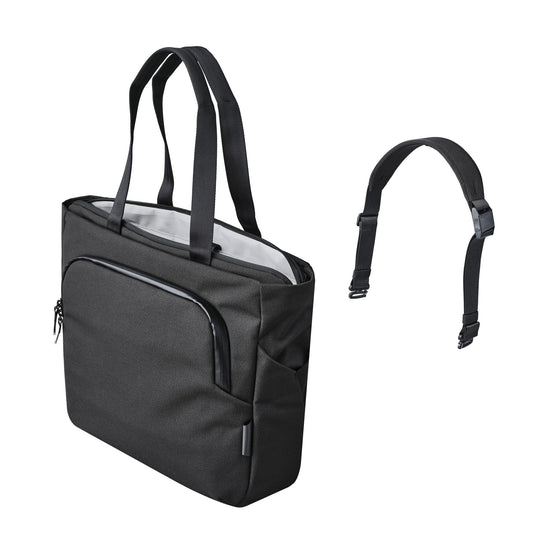 ALPAKA Bravo Tote Bag for 16 Inch MacBook Pro – Weatherproof 16 Inch Laptop Briefcase for Men & Women, Work Travel Tote with Adjustable Shoulder Strap, Black Axoflux 600D