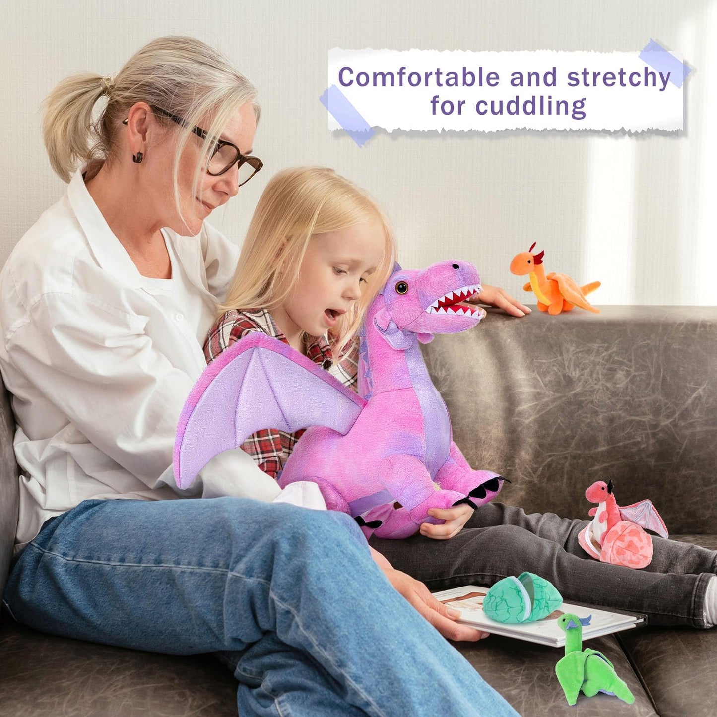MaoGoLan Pink Dragon Stuffed Animal