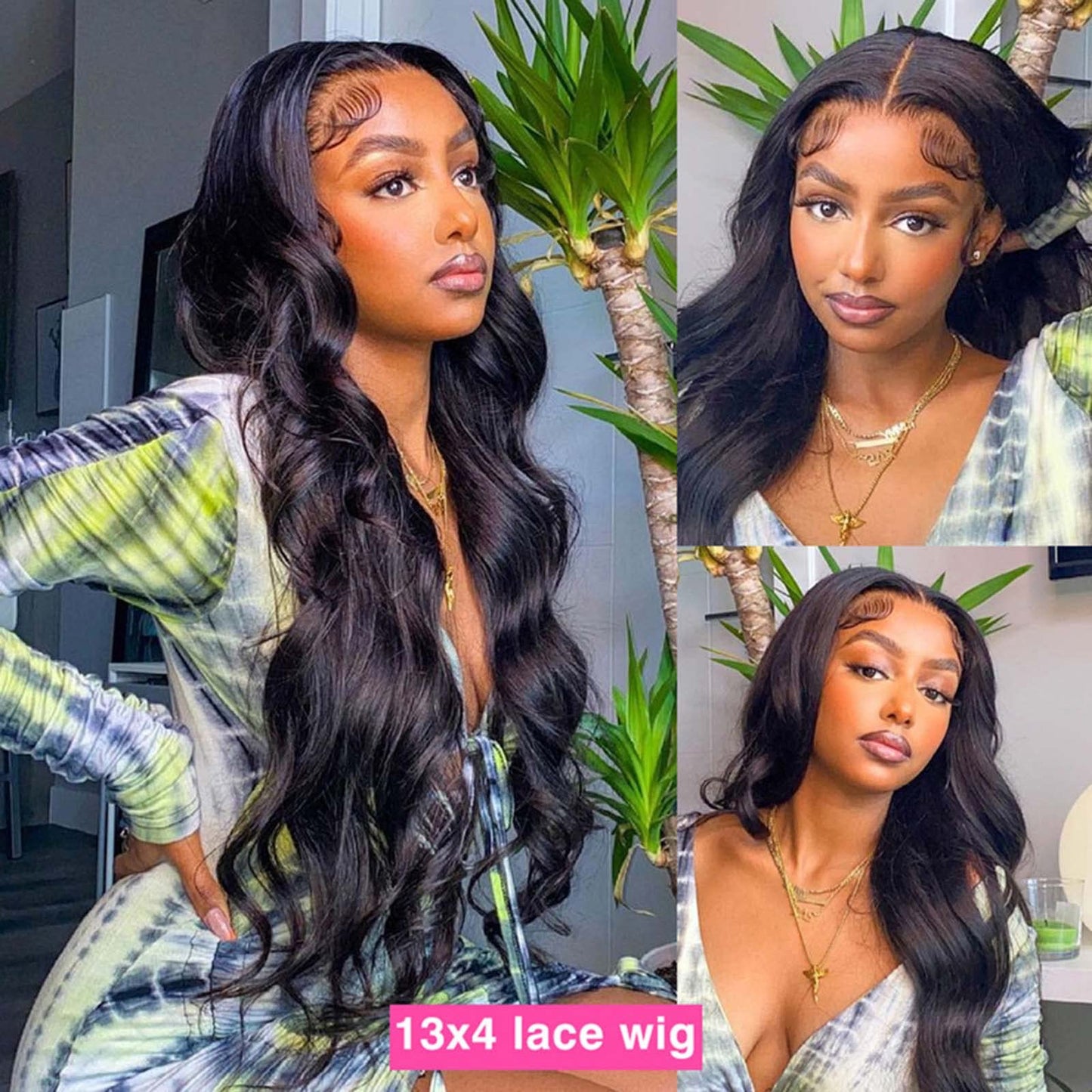 VTAOZI Body Wave Lace Front Wigs Human Hair Pre Plucked 13x4 Lace Frontal Wigs Human Hair for Black Women 180% Density Brazilian Glueless Wigs Human Hair 22 Inch