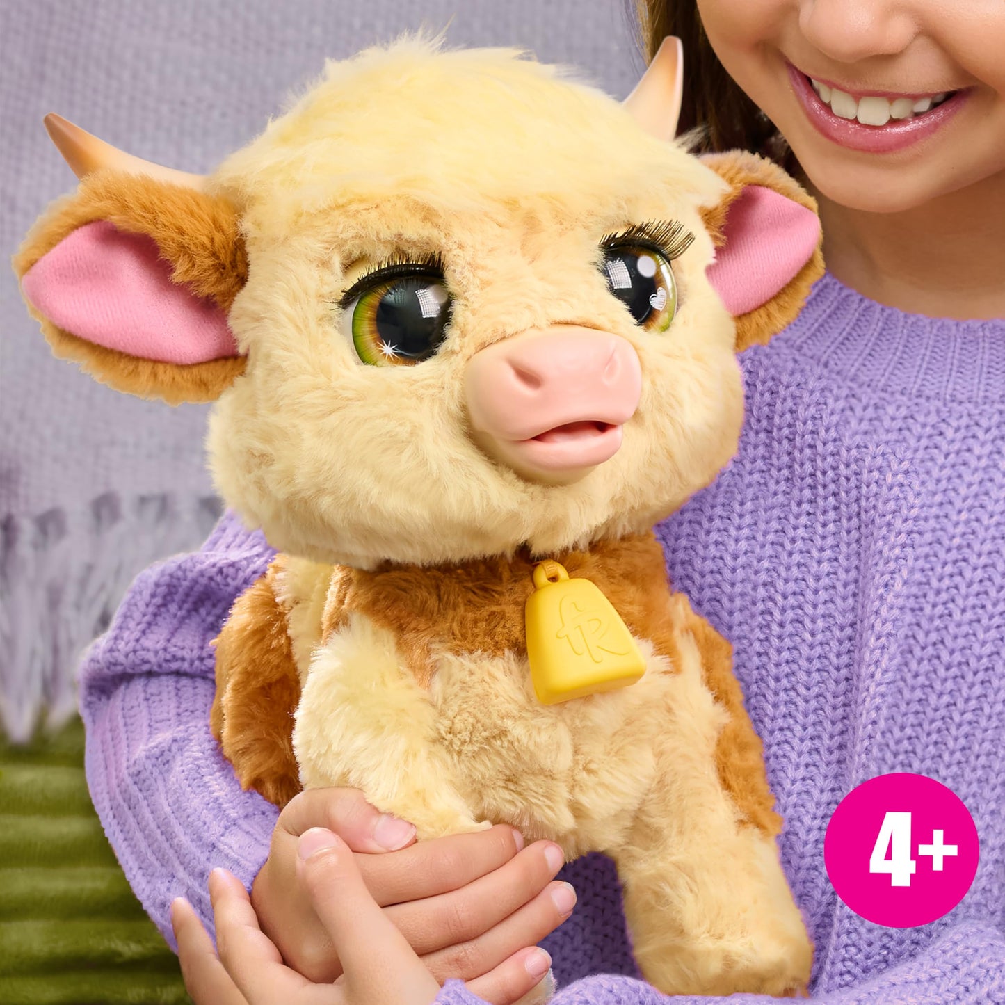 FurReal Maggie The Feed & Follow Cow, Kids Toys for Ages 4 Up, Gifts and Presents