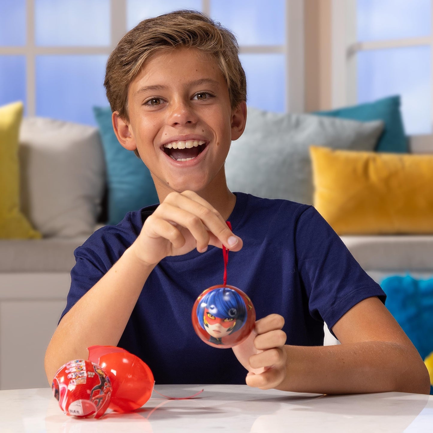 Miraculous Ladybug, 4-1 Capsule Collectible Toy, [PACK OF 4], Surprise Miraball with expanding Plush Kwami, Collectible Character Metal Case, Glittery Stickers & hanging Display Ribbon