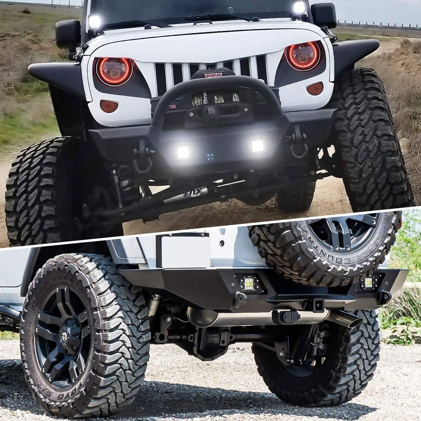 Nilight 4PCS 42W Flush Mount LED Light Pods - Upgraded Spot Flood Combo Beam Driving, Work, Backup, Reverse, Grill Mount Light for Offroad 4x4 Truck SUV