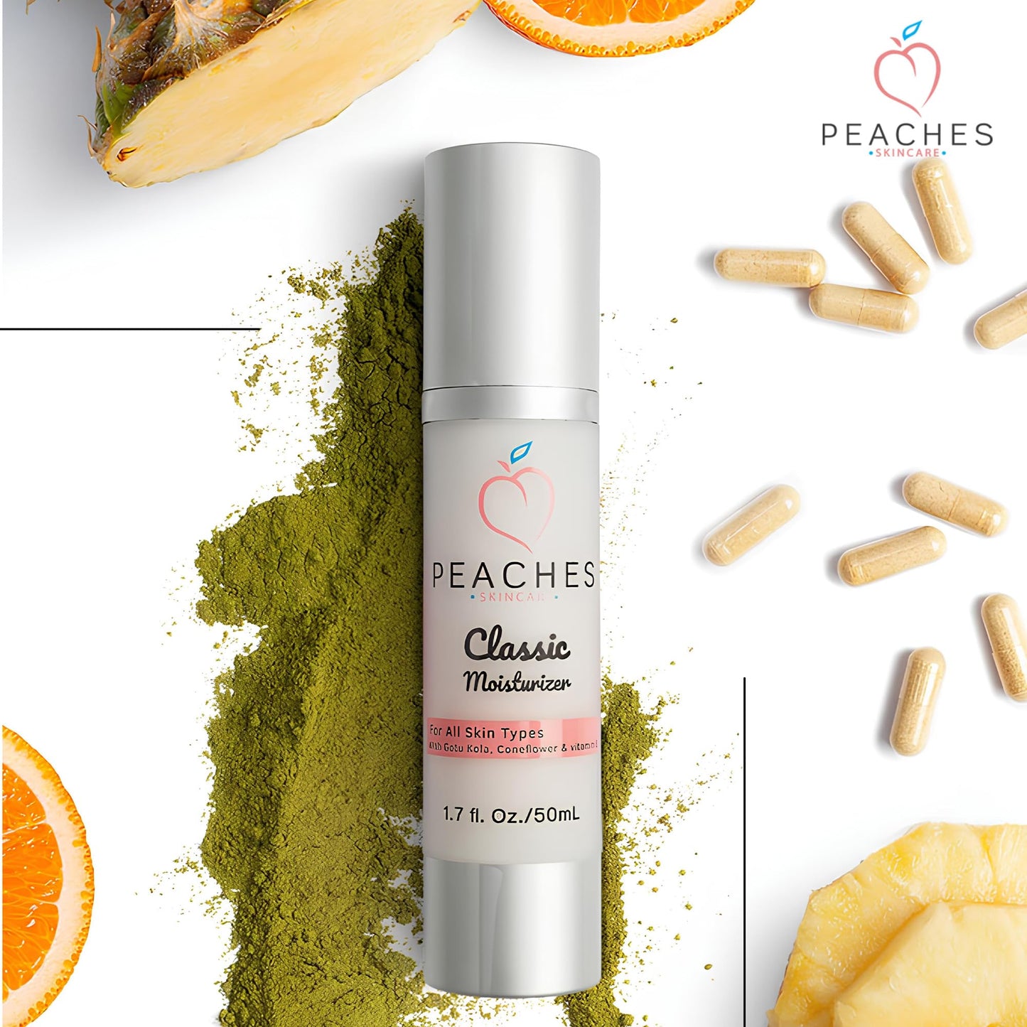 Classic Face Cream Moisturizer (1.7 oz) - Age-defying Hydrating Face Care with Vitamin E, Gotu Kola, Pineapple - Vegan Skin Care Products for All Skin Types - Classic Moisturizer