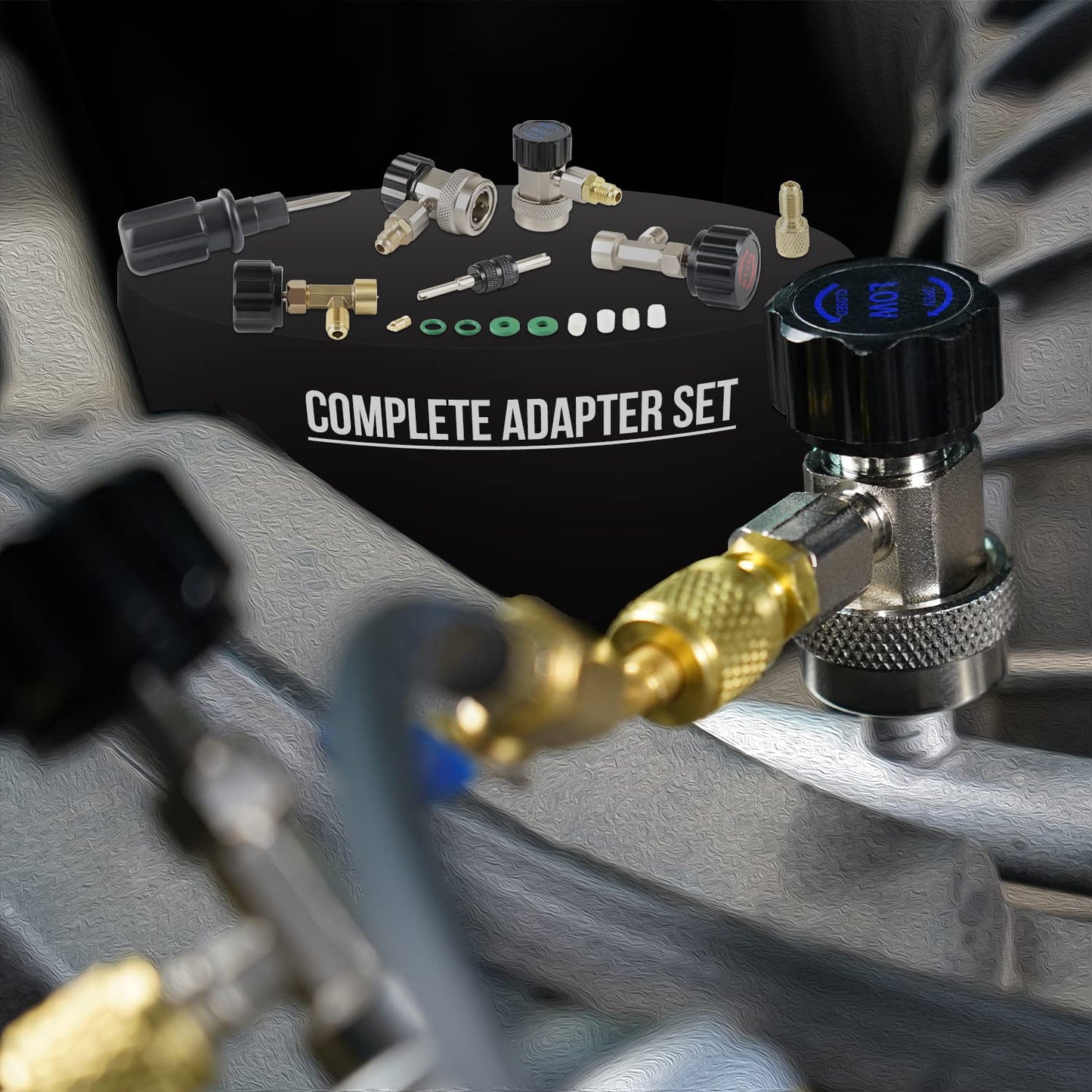 Lichamp AC Gauges, A/C Manifold Gauge Set for R134a R22 R12 R502, Professional #A302
