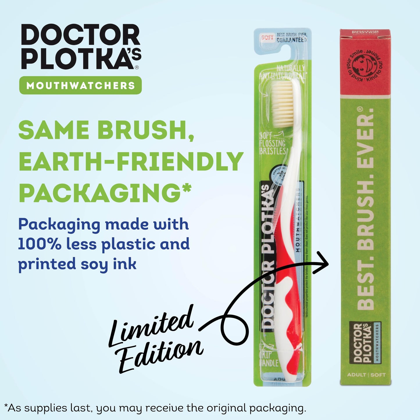 MOUTHWATCHERS Soft Flossing Toothbrushes, 8 Pack Manual Toothbrush for Adults, Ultra Clean Toothbrush, Good for Sensitive Teeth and Gums, by Dr. Plotka's, Multicolor