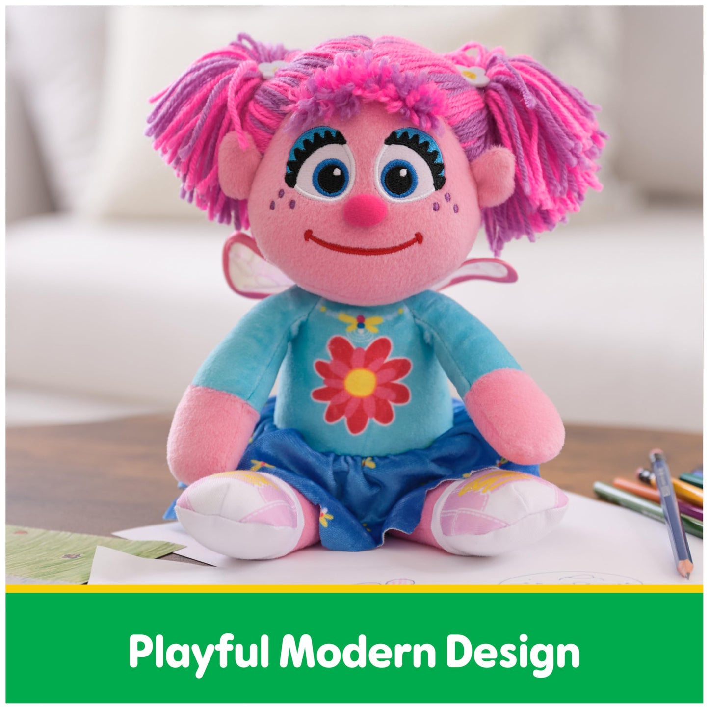 GUND Sesame Street Official Abby Cadabby Take Along Buddy Plush, Plush Muppet, Premium Plush Toy for Ages 1 & Up, Pink, 13”
