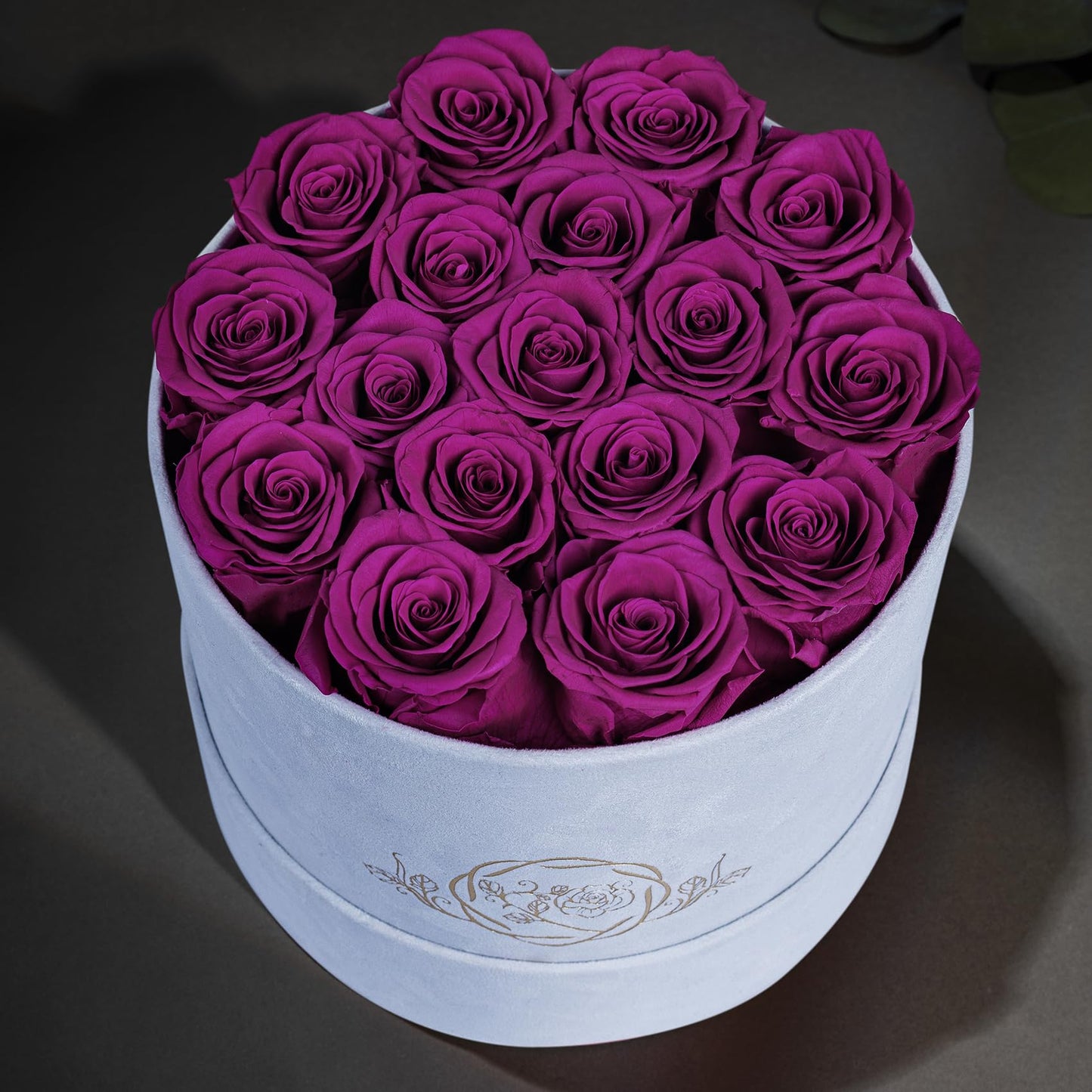 Prifroti 17 Flowers in a Luxury Suede Box, Birthday Gifts for Women, Preserved Flowers, Mothers Day Roses Gift for Mom, Bossy Pink