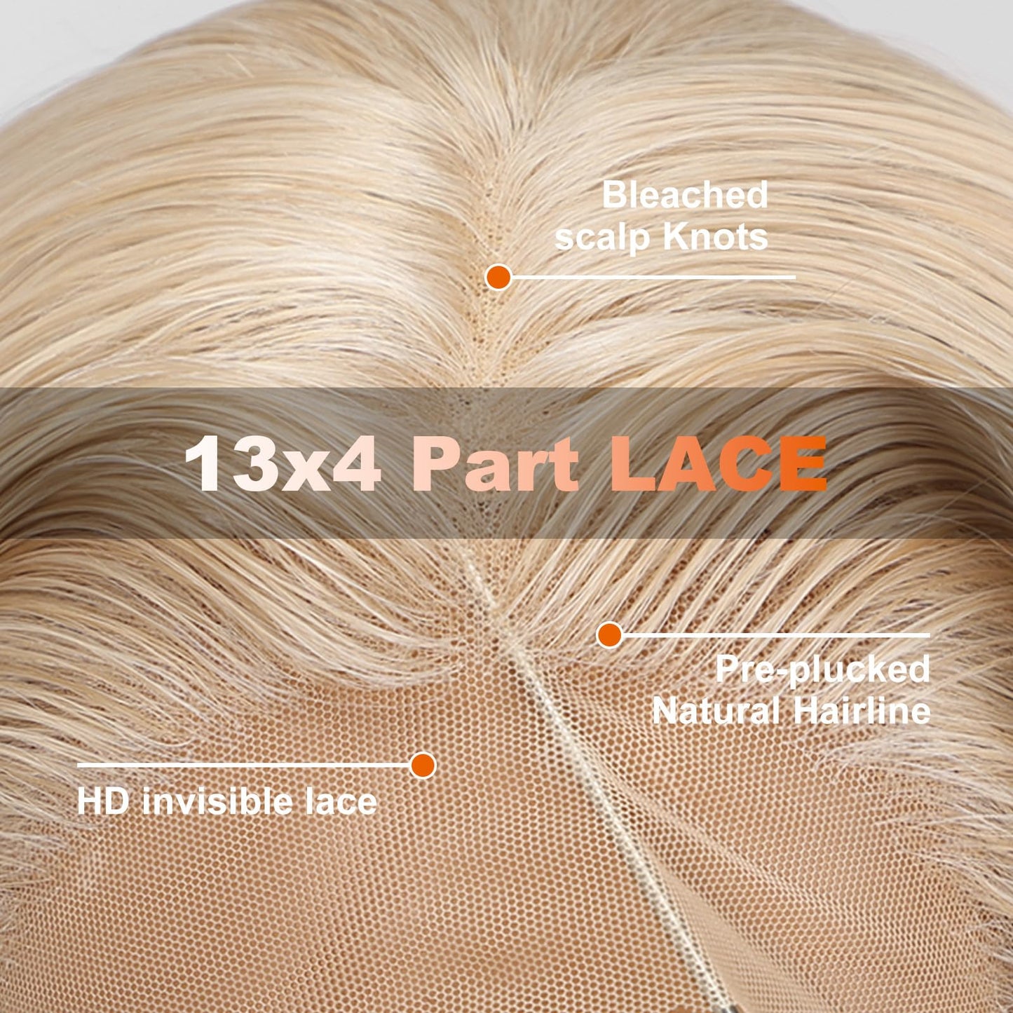 KOME Blonde Synthetic Lace Front Wig,13x4 HD Lace Layered Wave Glueless Wigs for Women Daily Use 26IN