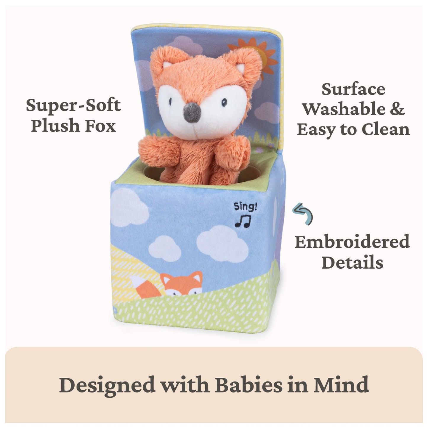 Baby GUND Fox in a Box, Animated Plush Activity Toy for Babies and Infants, Ages 0 and Up, Multicolor