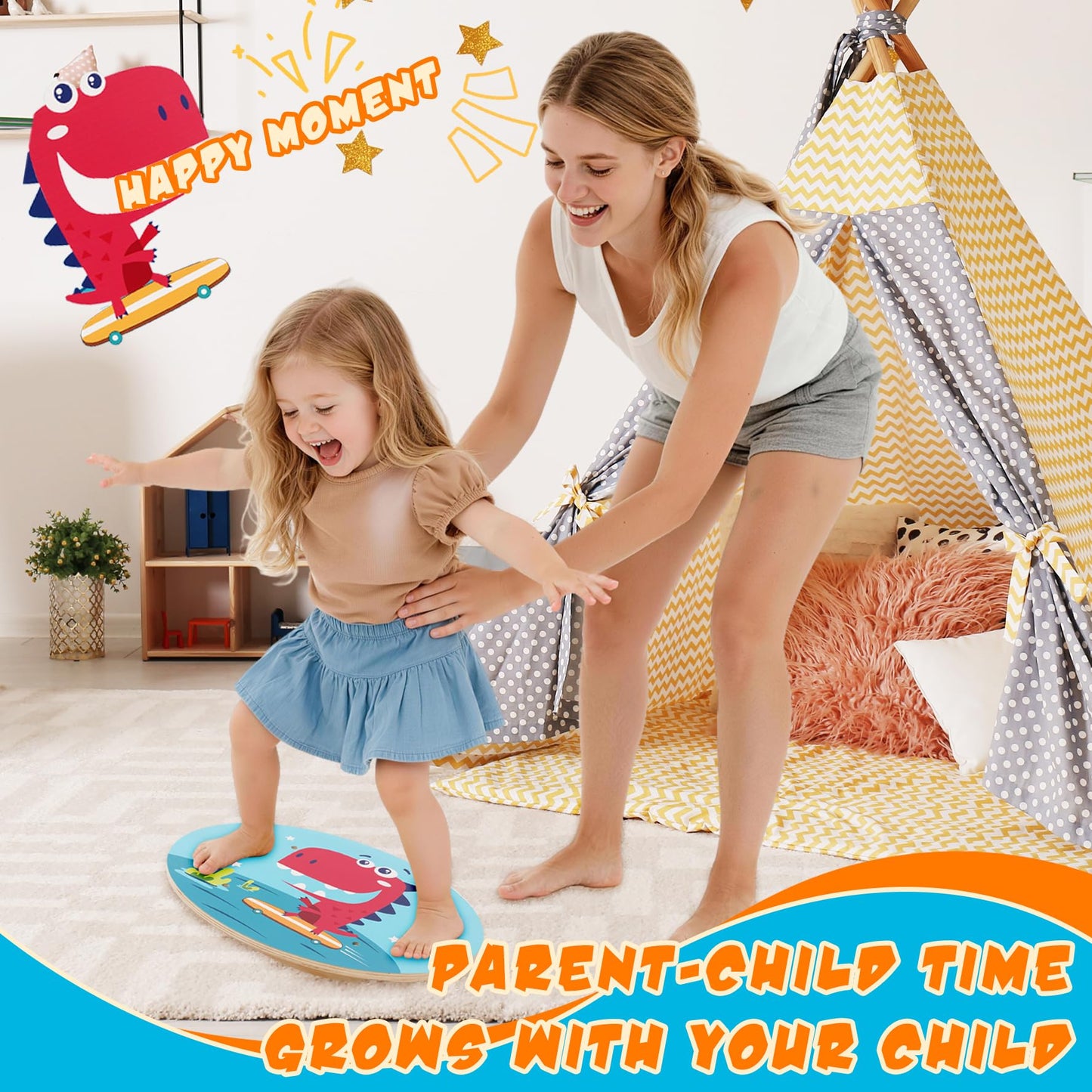Balance Boards for Kids, Wood Balance Training Board, Sensory Rocking Board