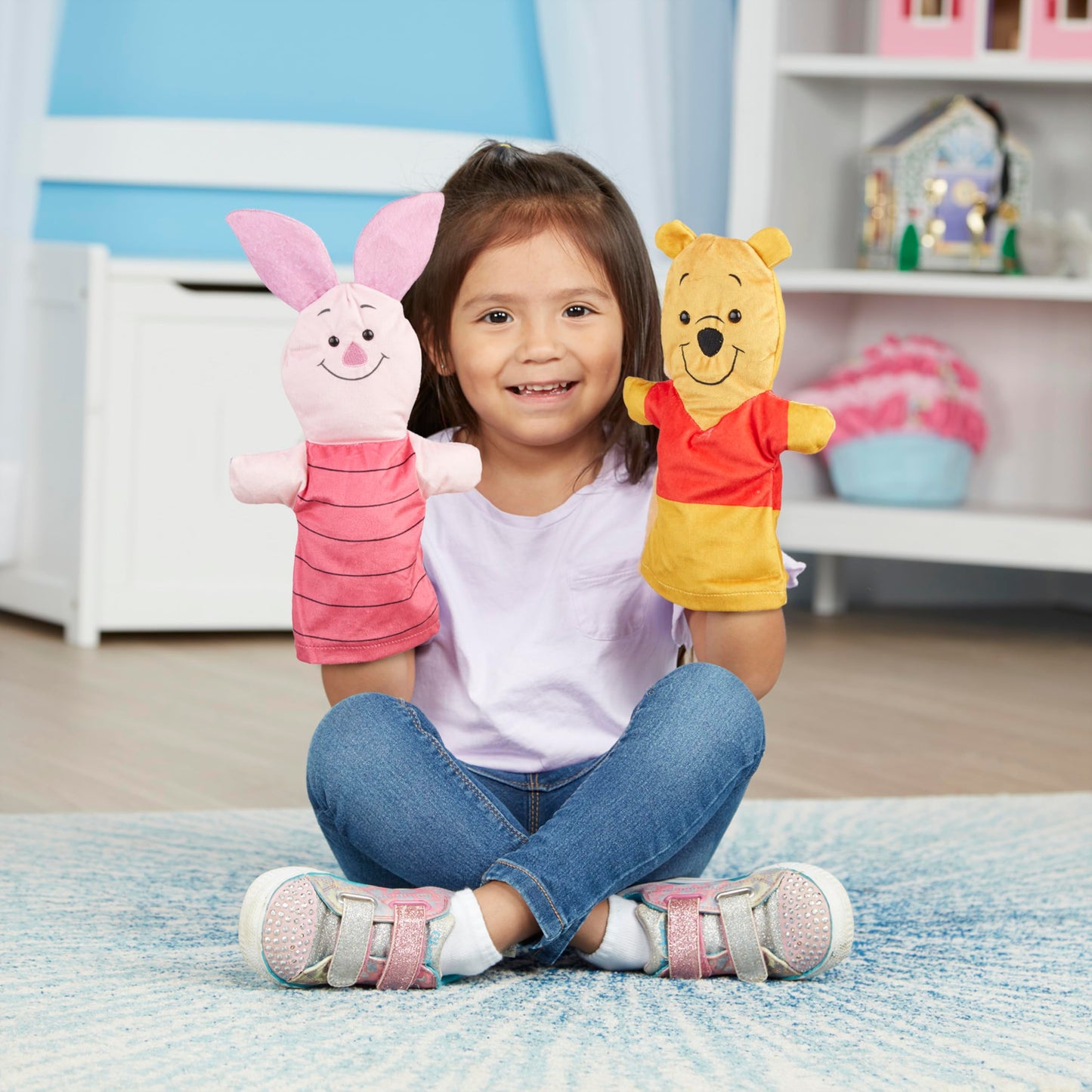 Melissa & Doug Disney Winnie the Pooh Soft & Cuddly Hand PuppetsWinnie The Pooh Toys, Soft Hand Puppets for Kids Ages 2+