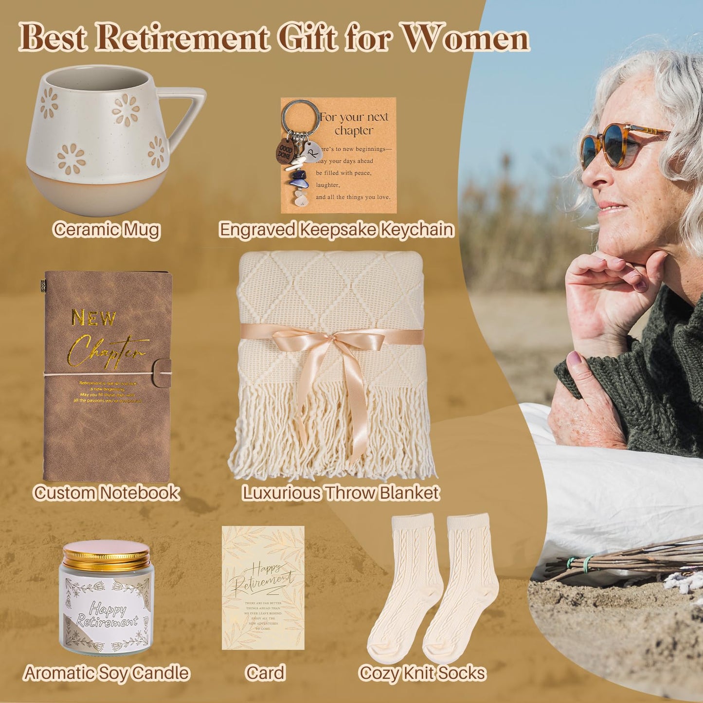 Elysirise Retirement Gifts for Women 2026 | Best Retirement Gift Basket for Teacher Nurse | Going Away Gifts for Coworkers Retirees Boss Friend | Cool Farewell Gifts for Coworkers Mom Grandma