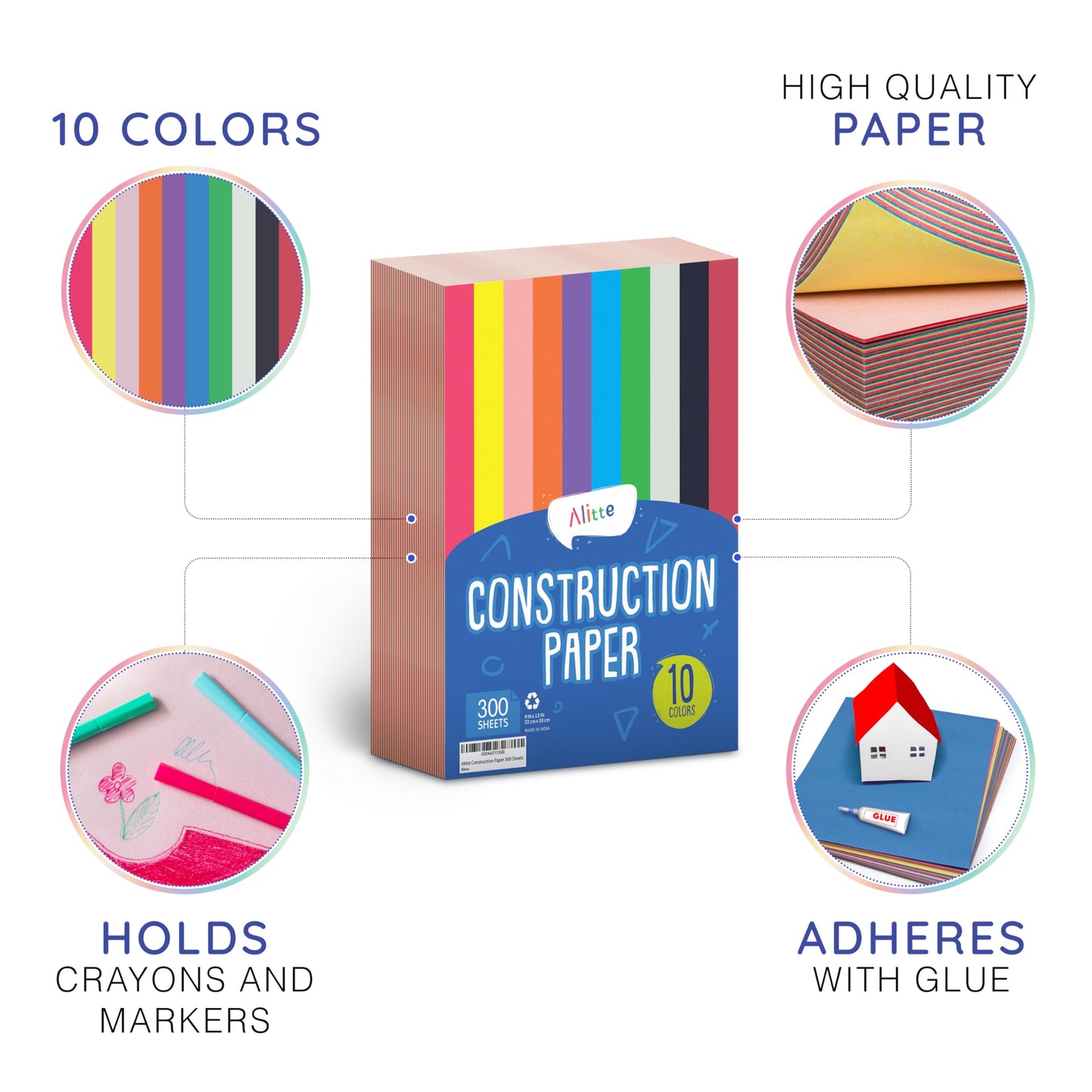 Alitte Construction Paper 600 Sheets