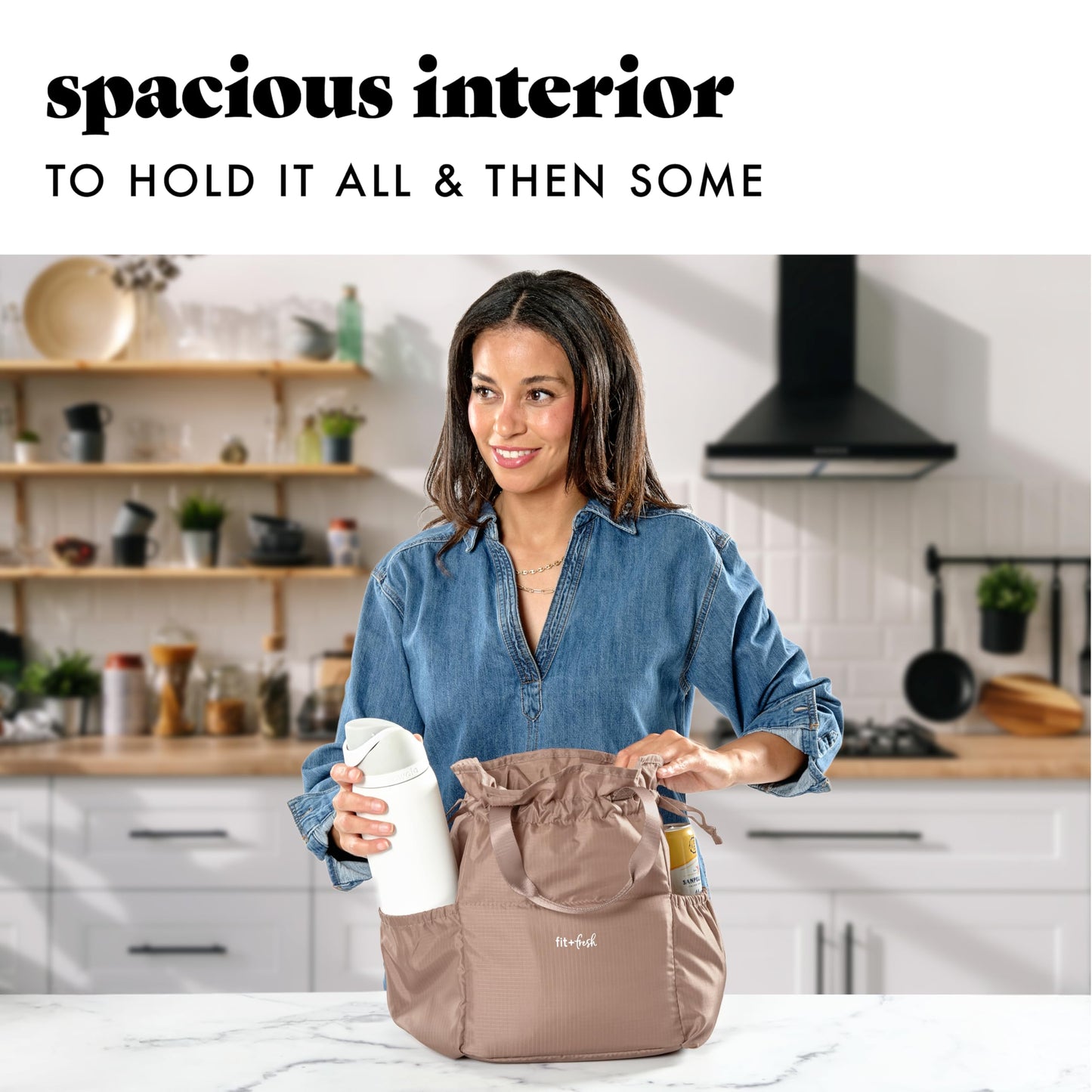 Fit & Fresh Cromwell Cinch Lunch Bag for Women | Insulated Lunch Box with Containers