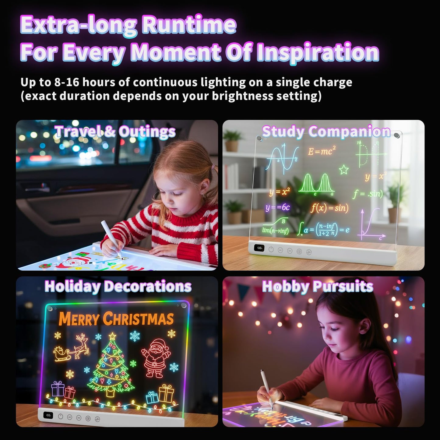 Lumiboard Led Drawing Board with 13 Light Effects