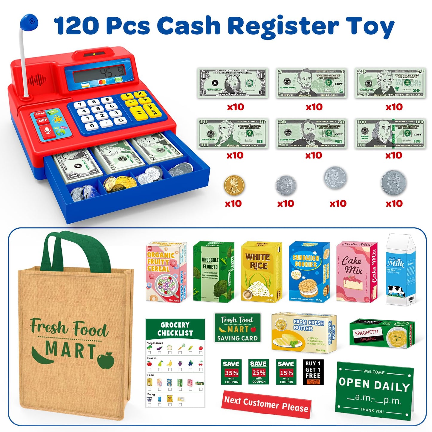 Calculator, Registration Box, Toy, Gift, Red