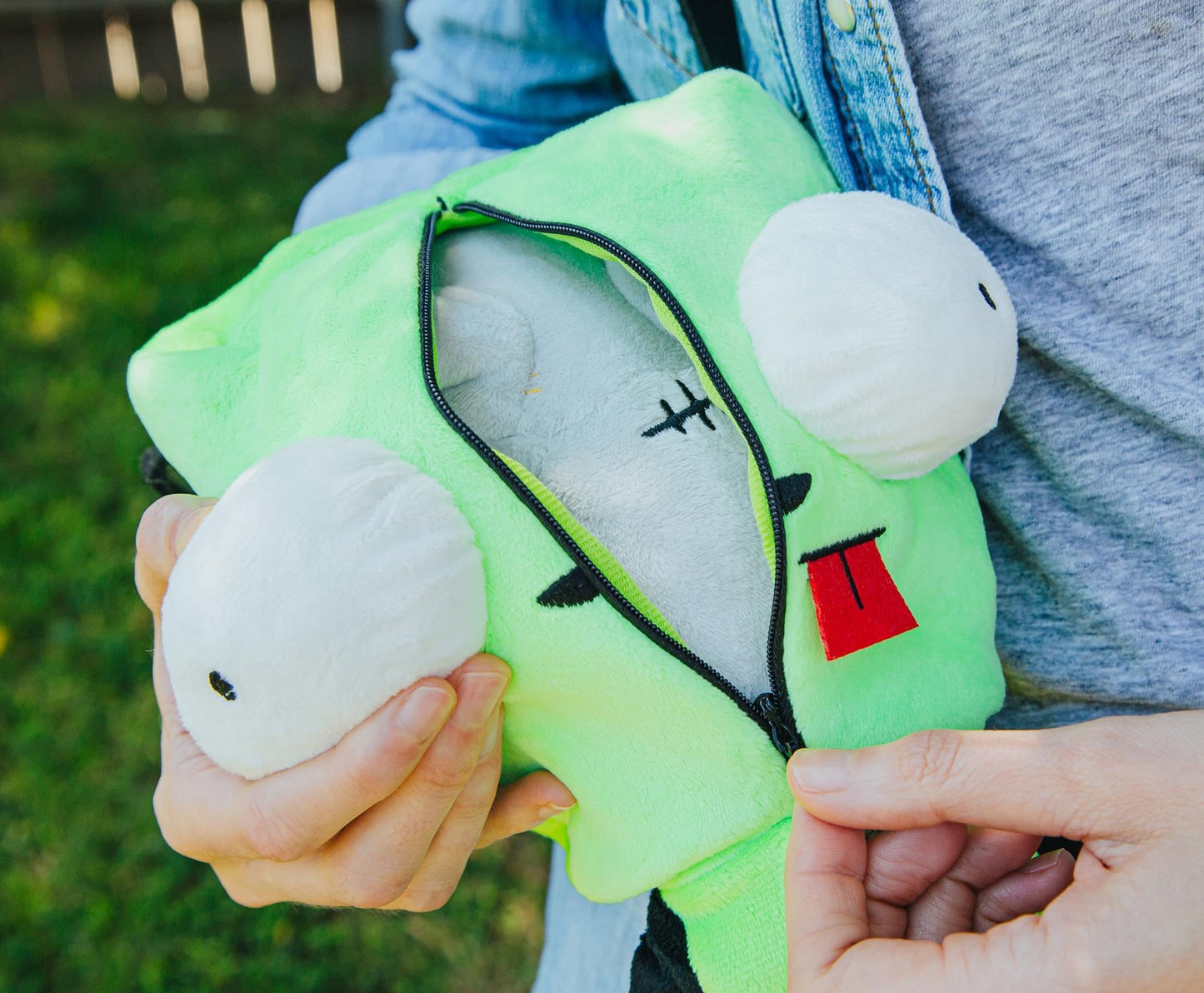 Invader Zim GIR With Removable Costume 10-Inch Collector Plush Toy, Large Soft Stuffed Animal