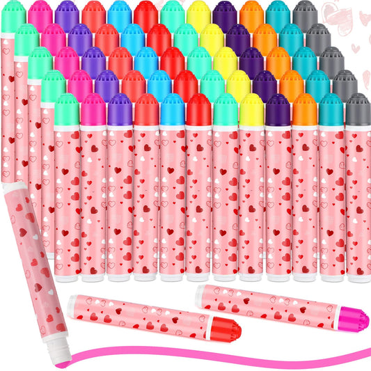 Eersida 60 Pack Valentines Bingo Daubers Bulk 0.4 oz Mixed Colors Dot Markers Bingo Supplies in 12 Colors Dot Paint Art Markers Paint Craft for Party Favor