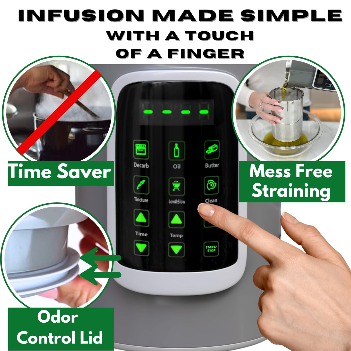 2 in 1 Decarboxylator and Infuser, Butter Machine, Oil Infuser Machine, Gummy Maker, Mess-Free, Easy to Use, 6 Presets, Adjustable Temperature & Time, Includes Strainer – EdiWhip 2.0