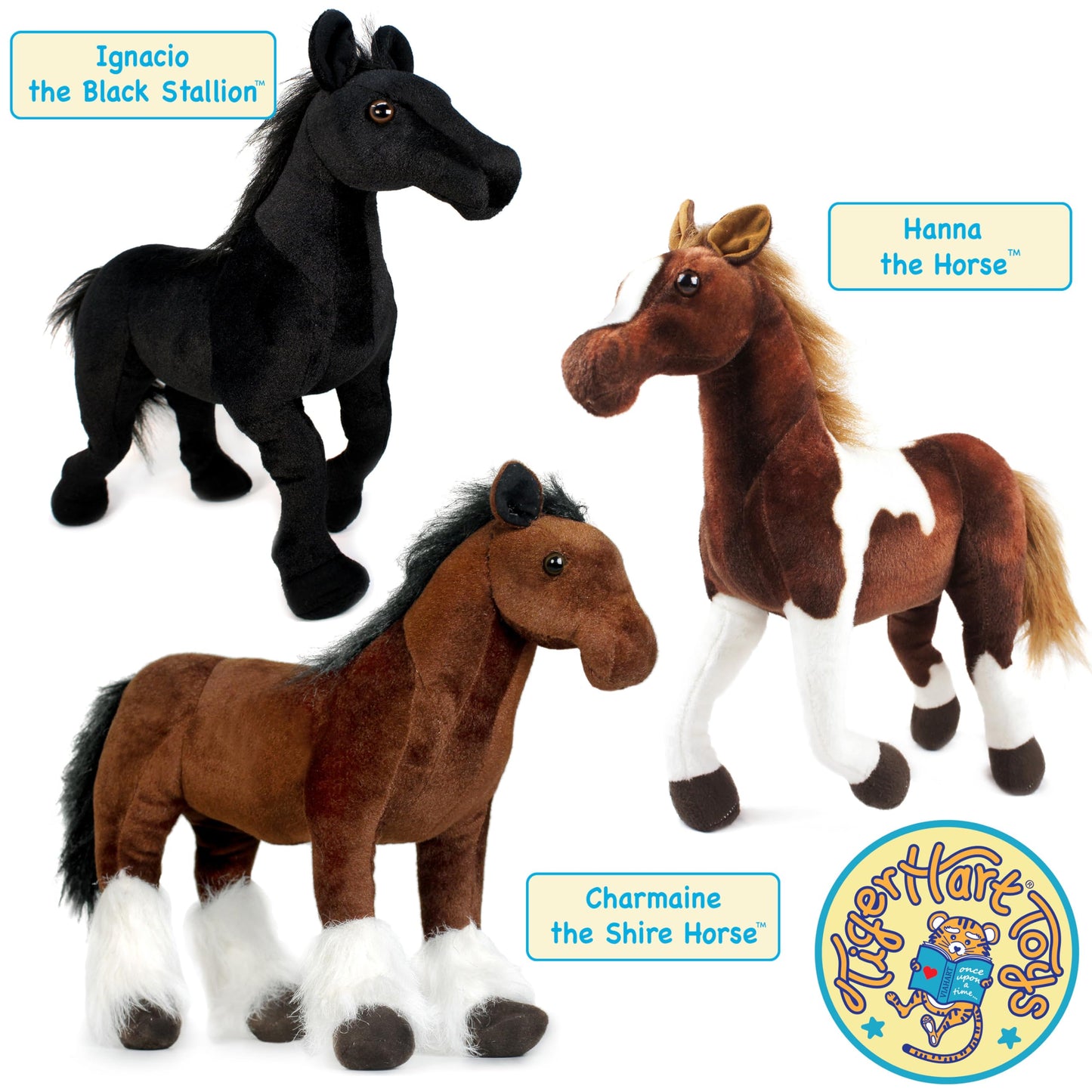 VIAHART Hanna The Horse - 16 Inch Stuffed Animal Plush - by Tiger Tale Toys