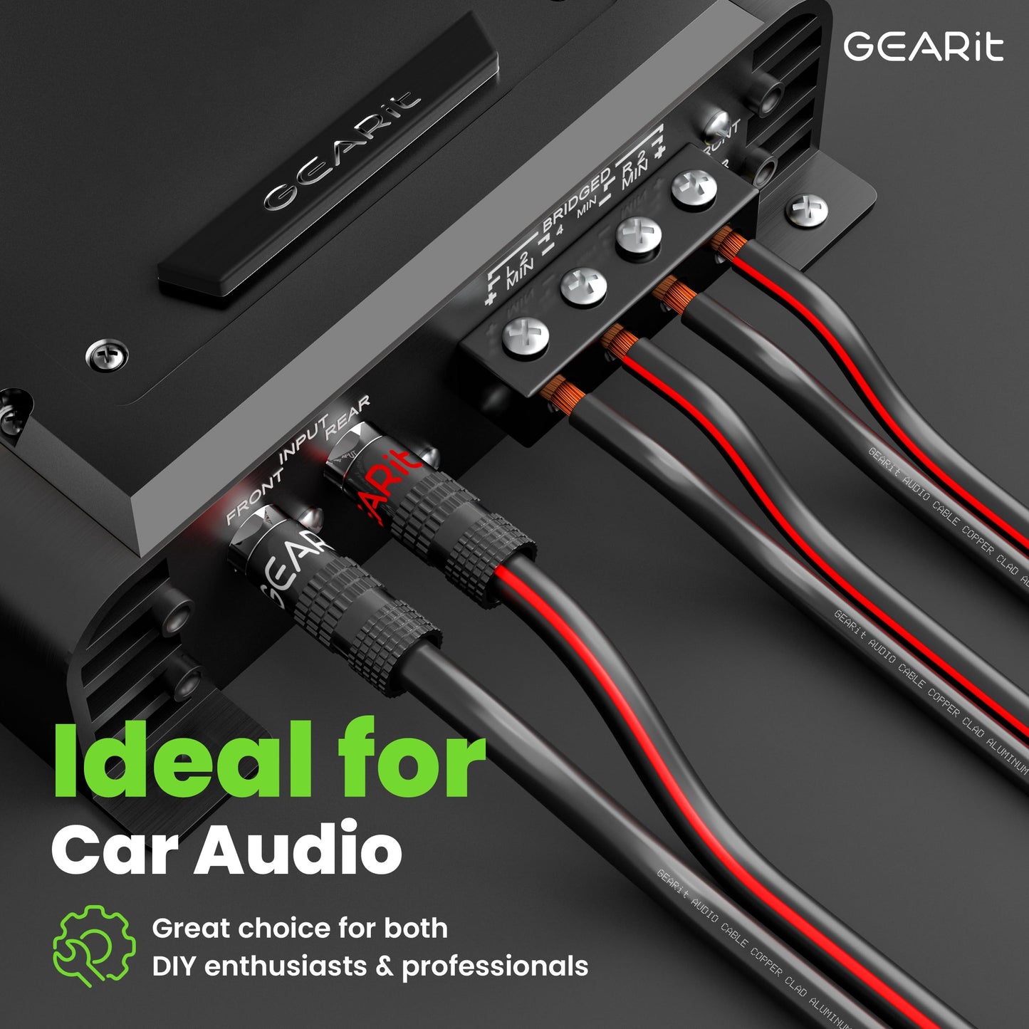 GEARit Speaker Wire 14 Gauge, Speaker Cable 500ft for Car Audio, Outdoors, Home Theater, CCA