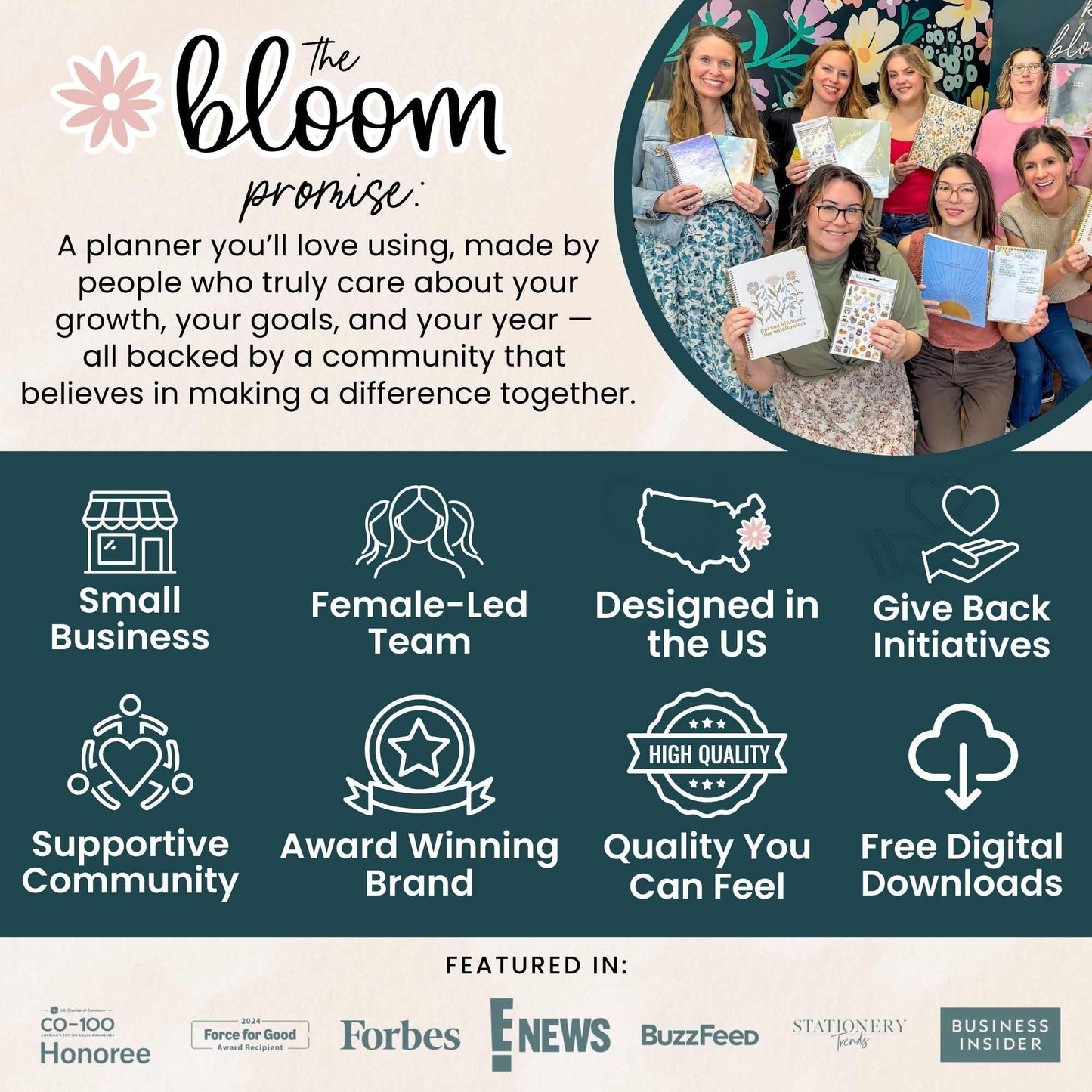 bloom daily planners New Undated Academic Year Teacher Planner & Calendar with Frosted Protective Cover - 7 Period Lesson Plan Organizer Book (9" x 11") - Teach Them Love Them