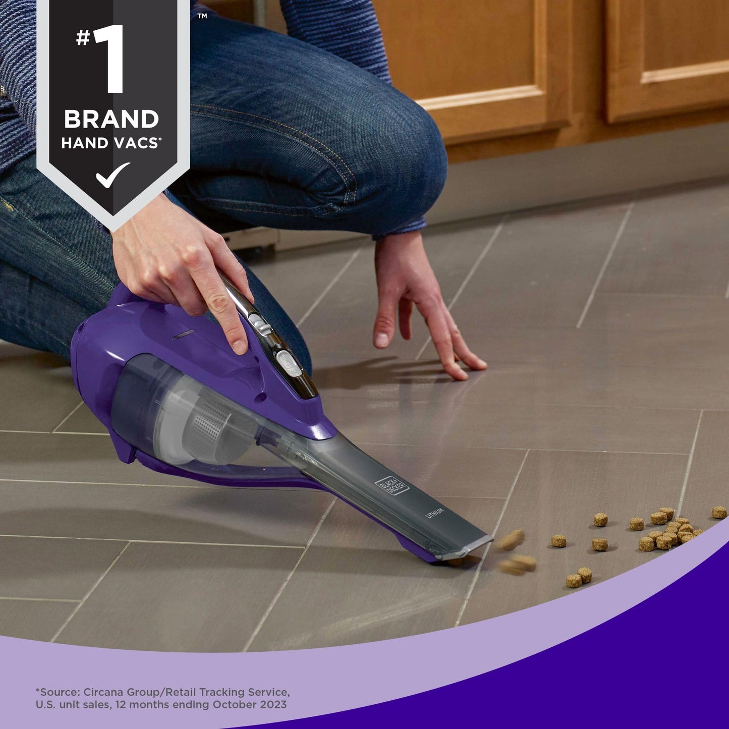 BLACK+DECKER dustbuster furbuster AdvancedClean Cordless Pet Handheld Vacuum, Home and Car Vacuum (HLVA325JP07)