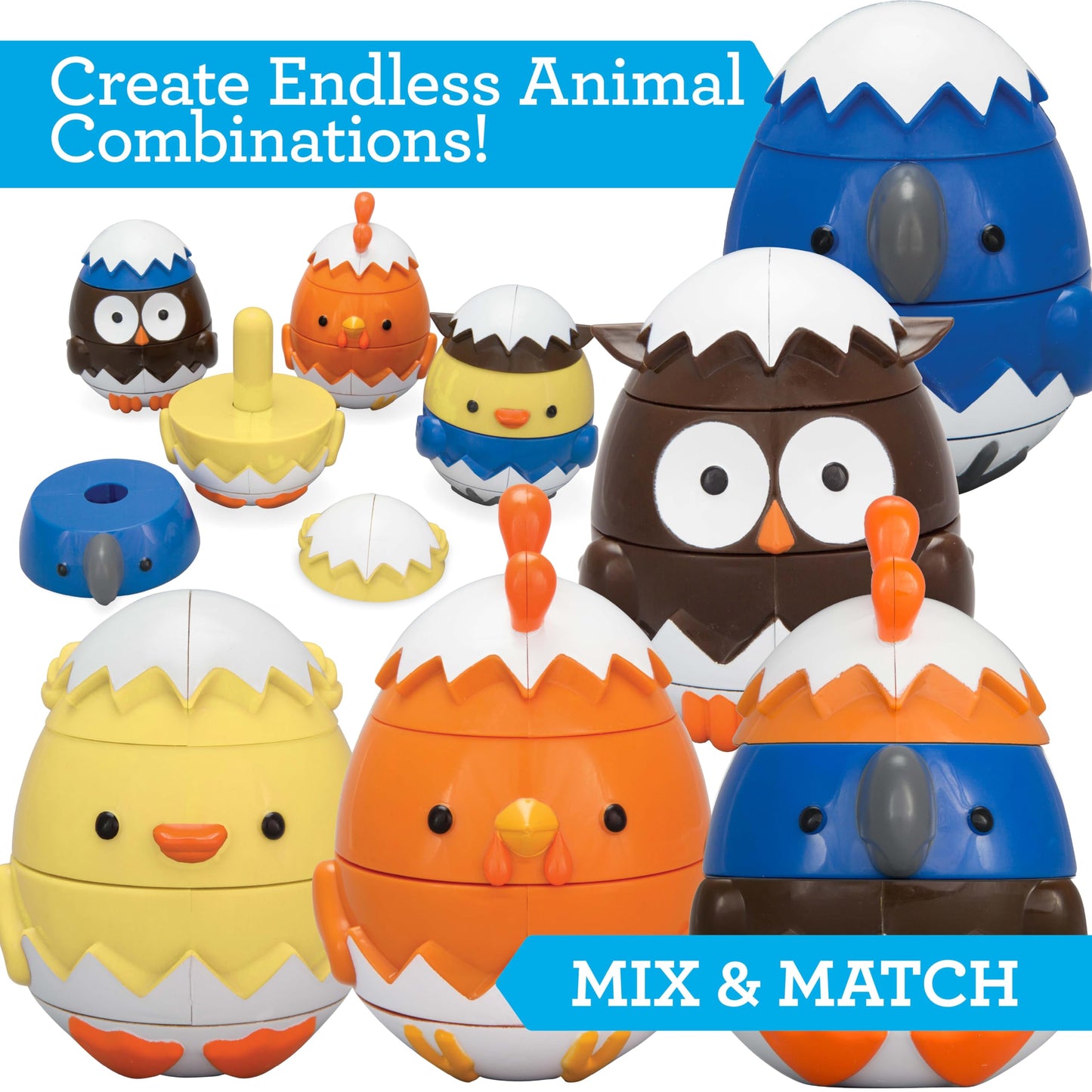Svan Stacking and Sorting Eggs by (Mix-n-Match)