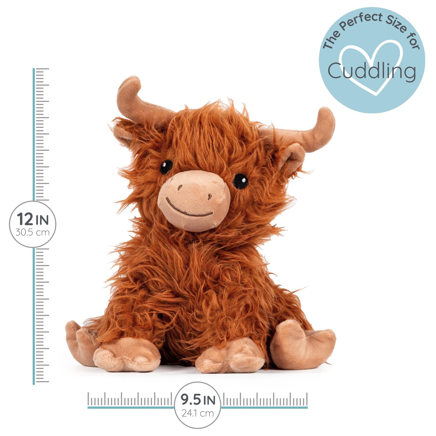 1i4 Group Warm Pals - Highland Cow - Cozy Lavender Scented Plush Toys - Stuffed Animal - Coolable Bedtime Comfort Plushie