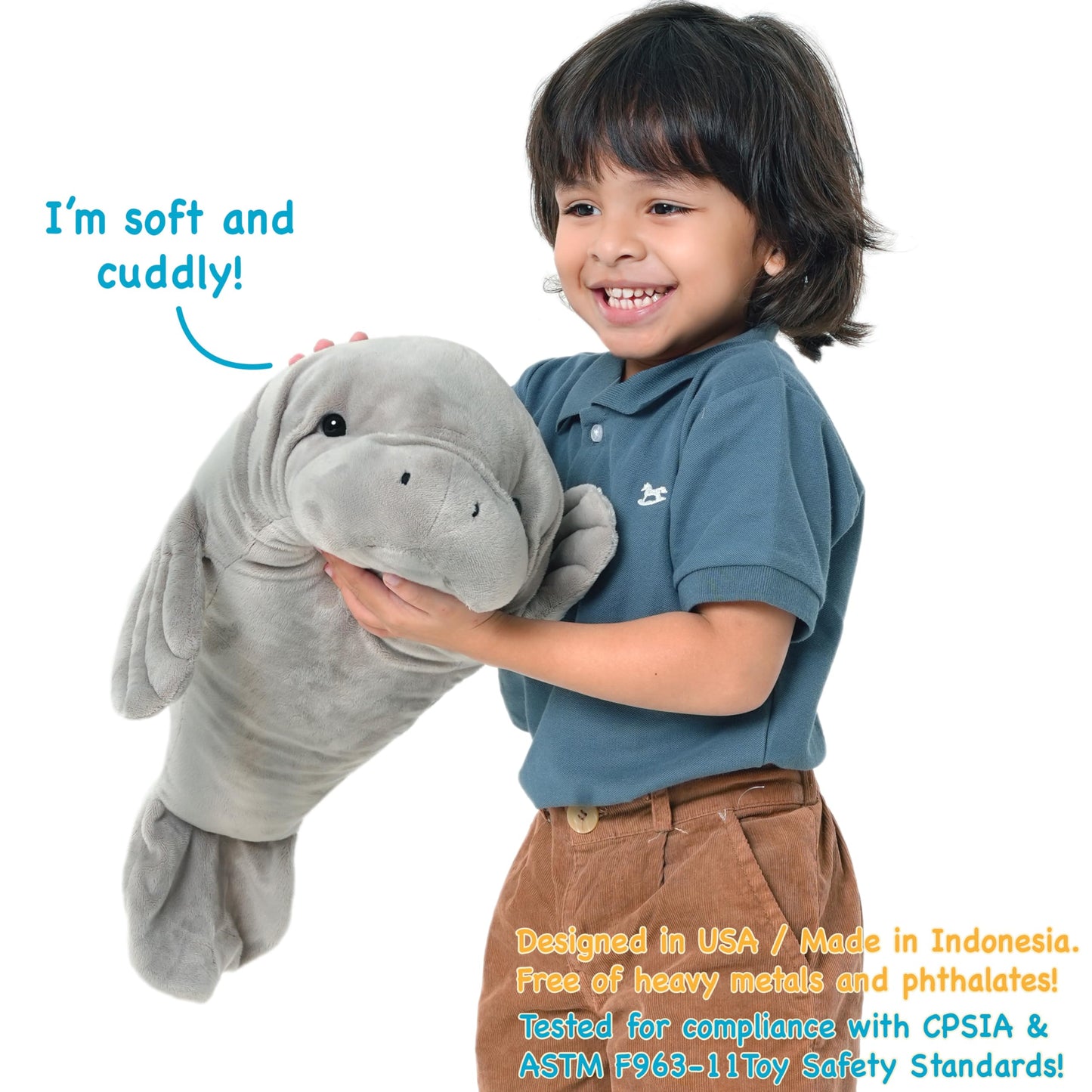 Morgan The Manatee - 21 Inch Stuffed Animal Plush - by TigerHart Toys (New Edition)