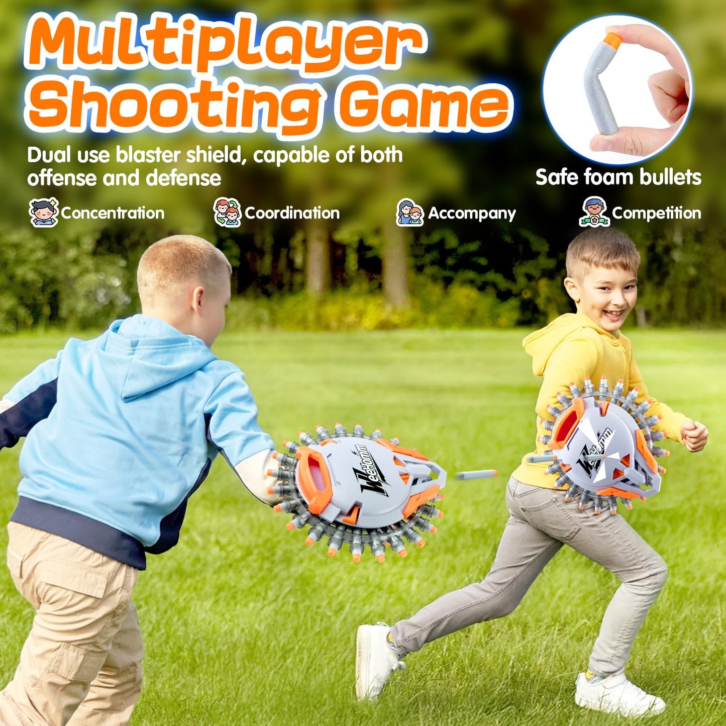 Shooting Game Toys for 6 7 8 9 10 Year Old Boys Sports and Outdoor Games Foam Blaster Toy for Kids 30 Consecutive Throws with