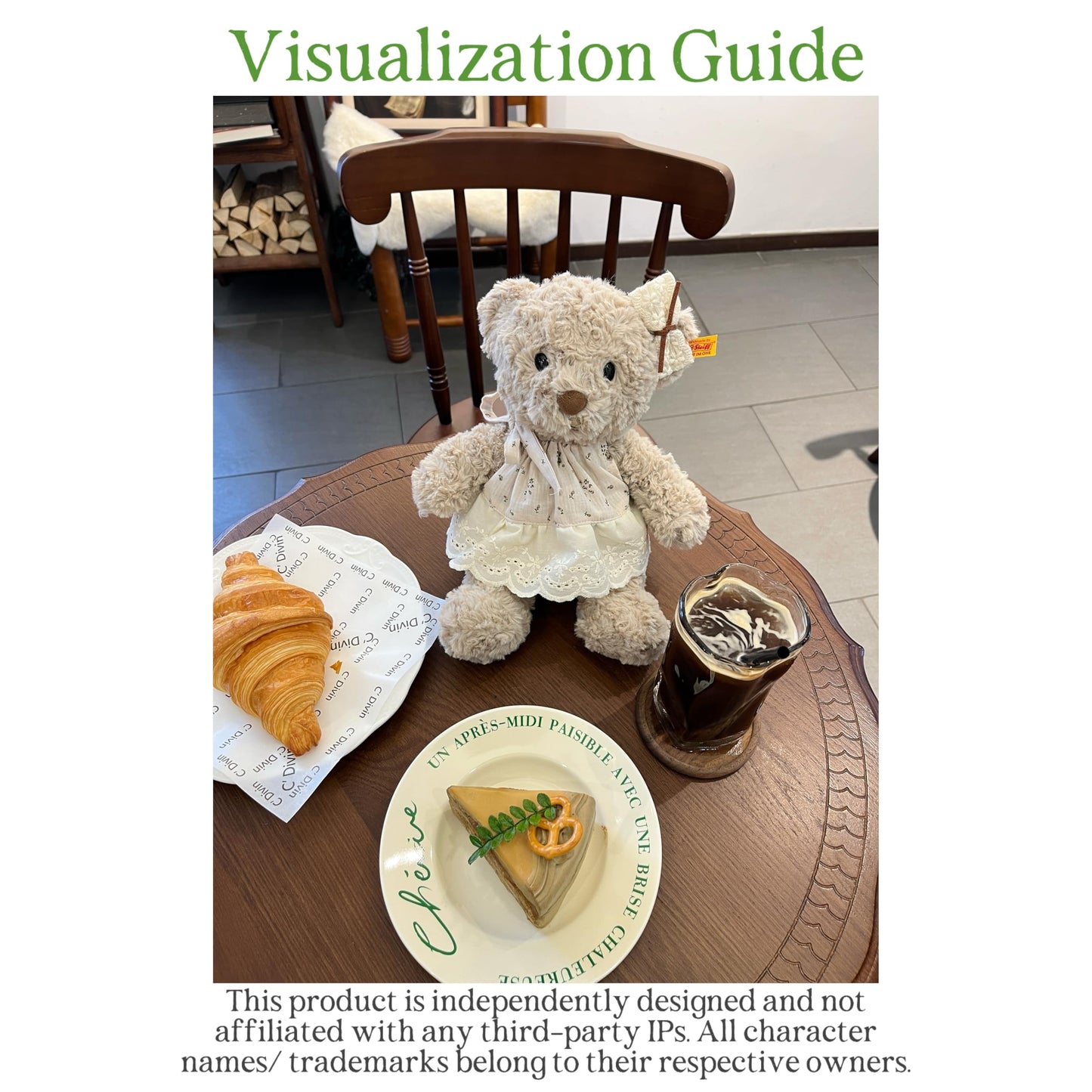 LICHADUOLE 9-12"/31cm Plush Outfit 3-Piece Set for Bashful Series Teddy Bears Under 31cm Stuffed Animal Clothes（NO Doll）