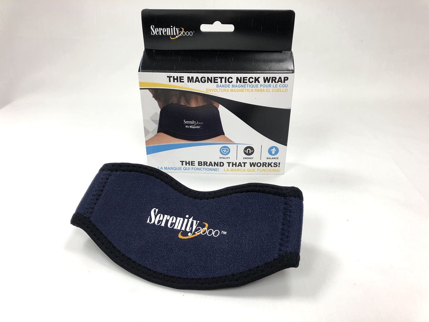 Serenity2000 Magnetic Neck Wrap to Relieve Neck and Shoulder Pain, Headaches, Anxiety, Stress, and Support Vagus Nerve – Lightweight Neoprene with Adjustable Velcro Strap, Contains 21 Powerful Magnets