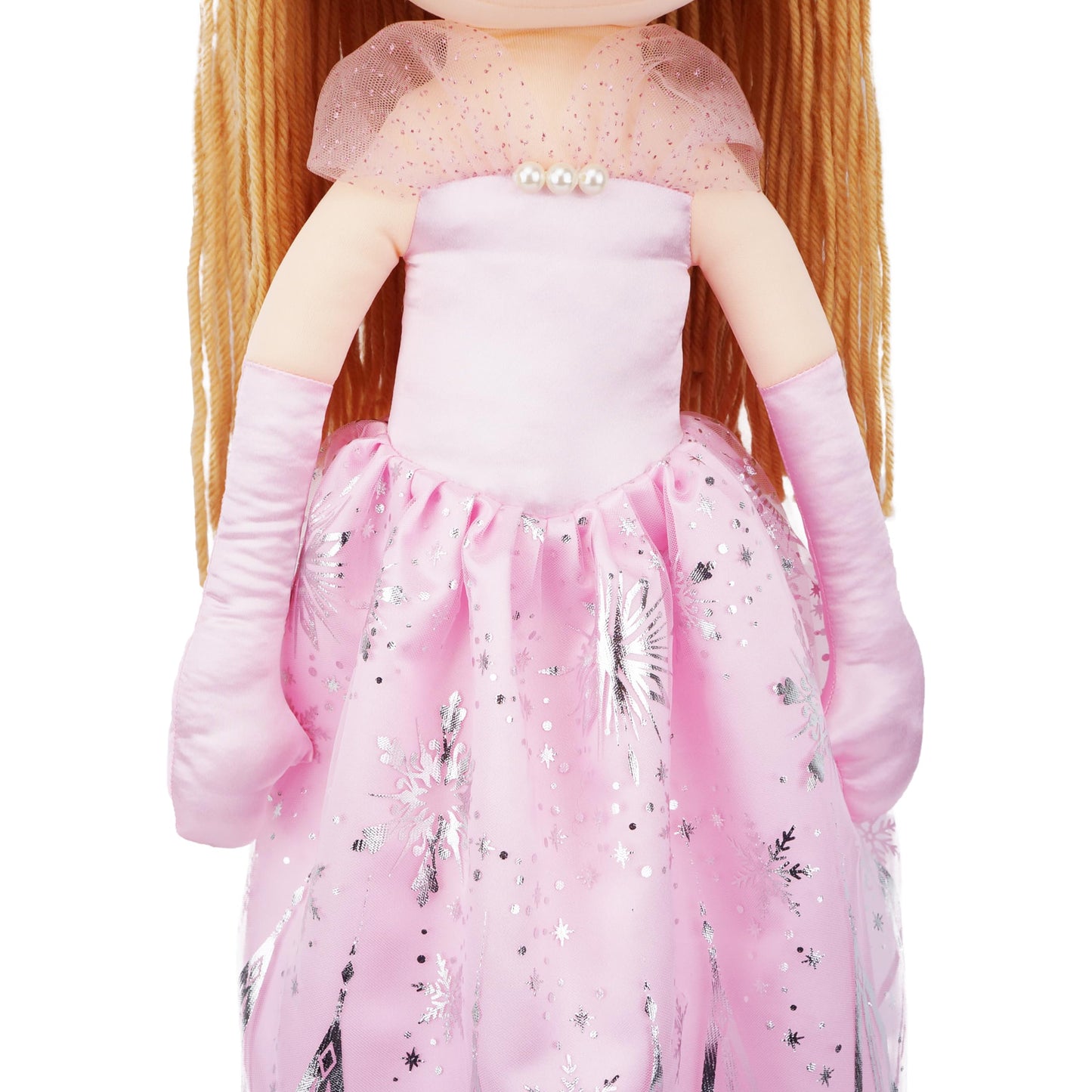 June Garden 30" XL Princess Seraphina Rainbowdream Soft Rag Doll - Adorable Stuffed Life Size Doll Gift for Girls - Pink Dress
