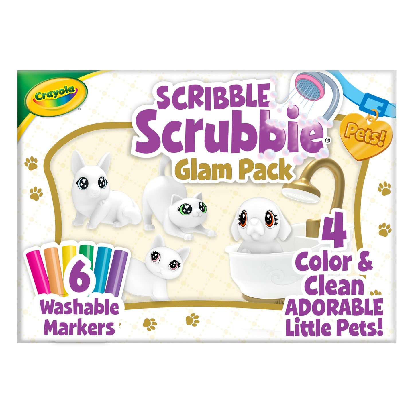 Crayola Scribble Scrubbie Pets Tub Set, Washable Pet Care Toy, Animal Toys for Girls & Boys, Arts & Crafts, Gifts for Kids, 3+