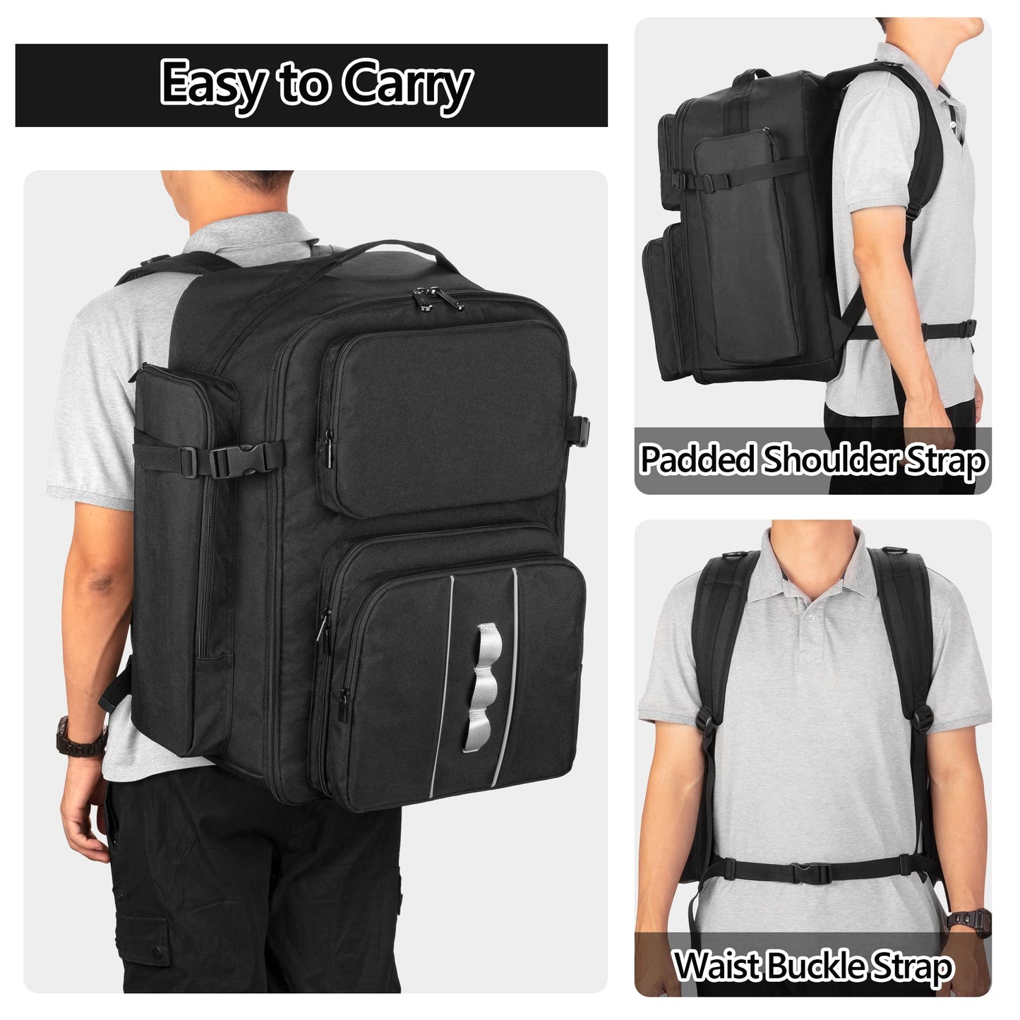 GOBUROS RC Backpack for 1/10 Car, RC Storage Bag with Multi Pockets for Tools and Other Accessories, Easy Carrying with Adjustable Shoulder Strap (Patent Design)