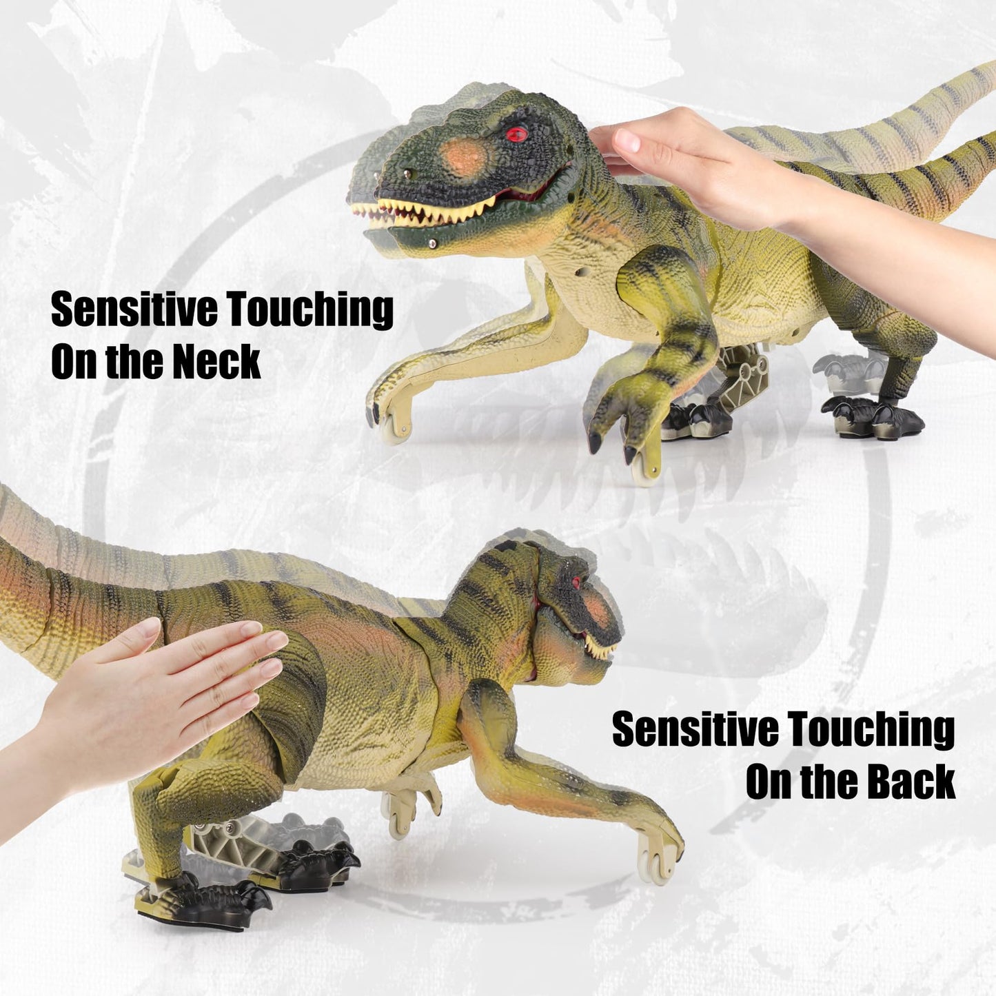 VERTOY Remote Control Dinosaur Toys for Kids 3 4-7 8-12 Year Old - Realistic T-Rex Gift for Boys, RC Walking Dino with Light, Roaring, Spray, Touch Sensing