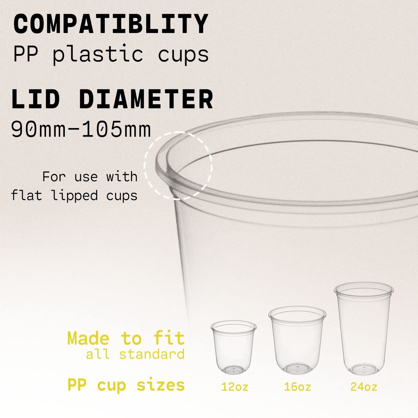 WYZworks Cup Sealer Film Clear, Seals 3275 cups per roll @ 90mm-105mm, Bubble Boba Milk Tea Lid Sealing Film for PP Plastic Cups