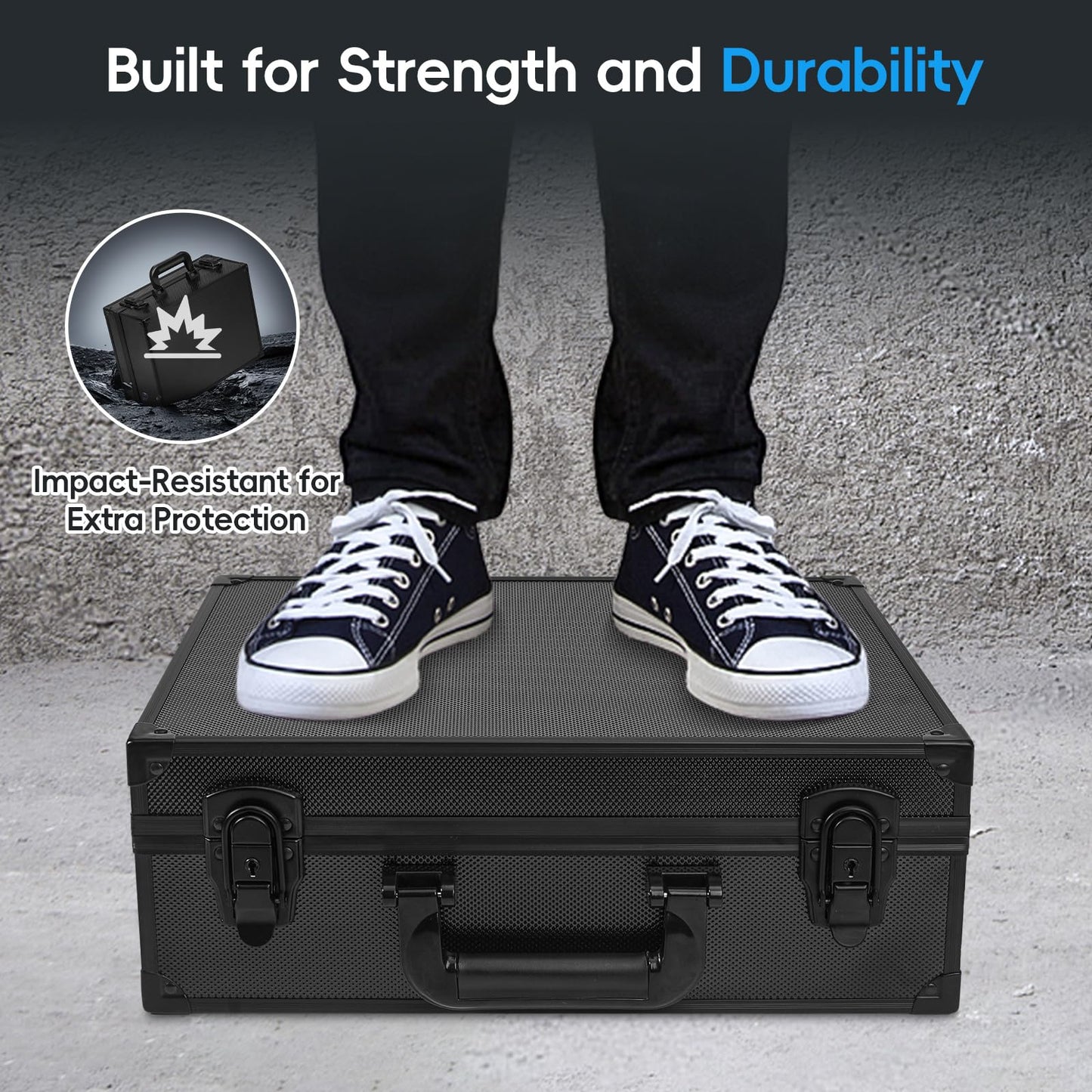 ANNLOV Toploader Storage Box for 3"x4" 35pt Rigid Cards, Holds 600+ Toploaders, Sports Card Storage Case Organizer, Trading Card Storage Box with Lock
