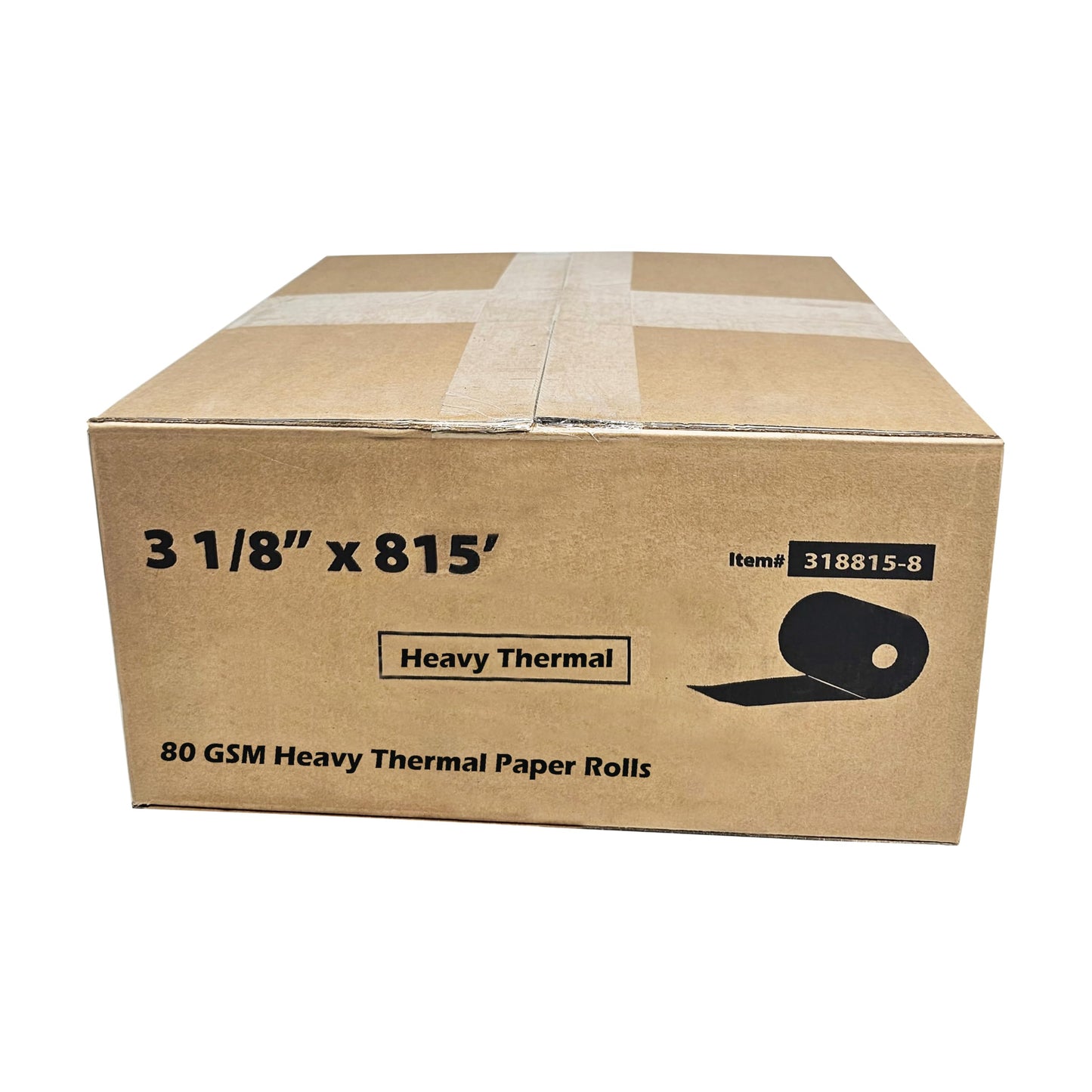 (8 Rolls - 1 Case) 3 1/8" x 815' heavy thermal paper 8 rolls - nautilus hyosung halo - 75 GSM ATM Special Thermal Paper Rolls - BuyRegisterRolls