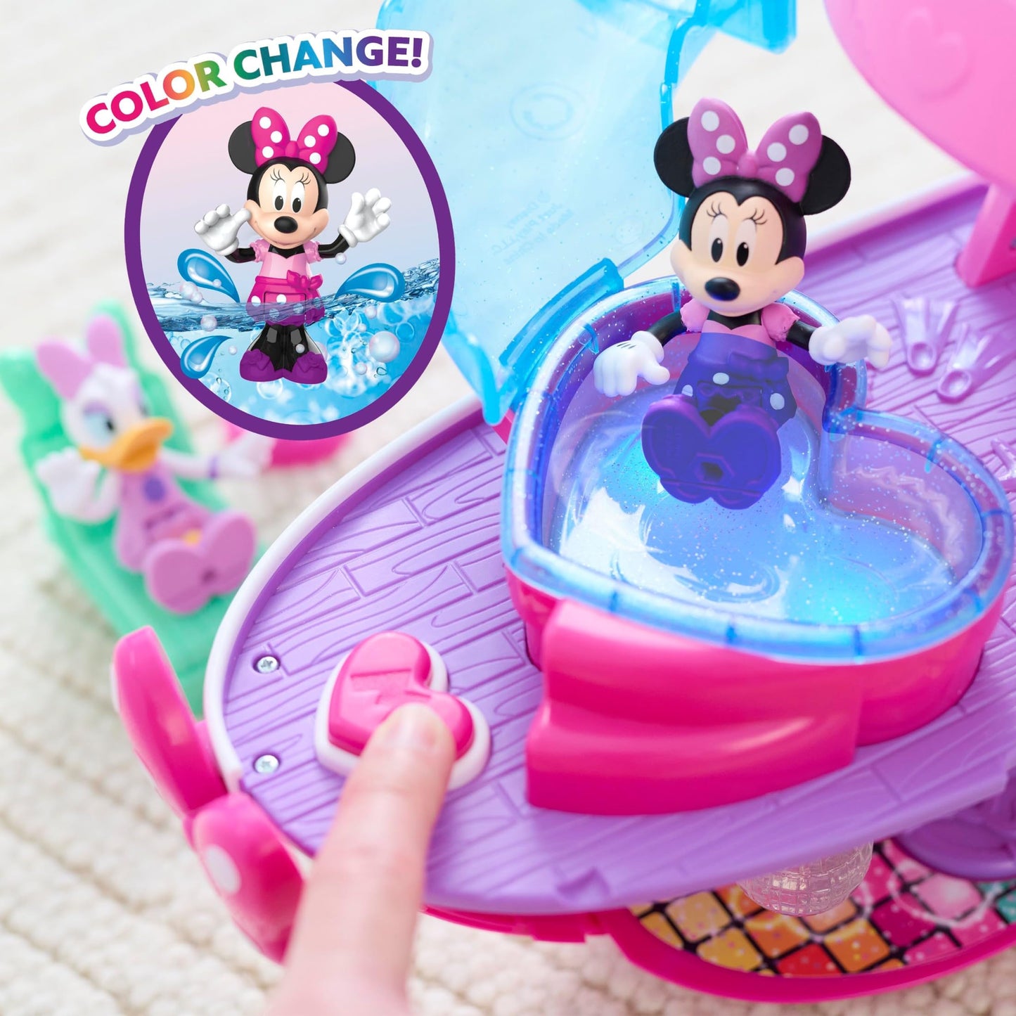 Disney Junior Minnie Mouse Bowdazzling Yacht Playset, Officially Licensed Kids Toys for Ages 3 Up, Gifts and Presents