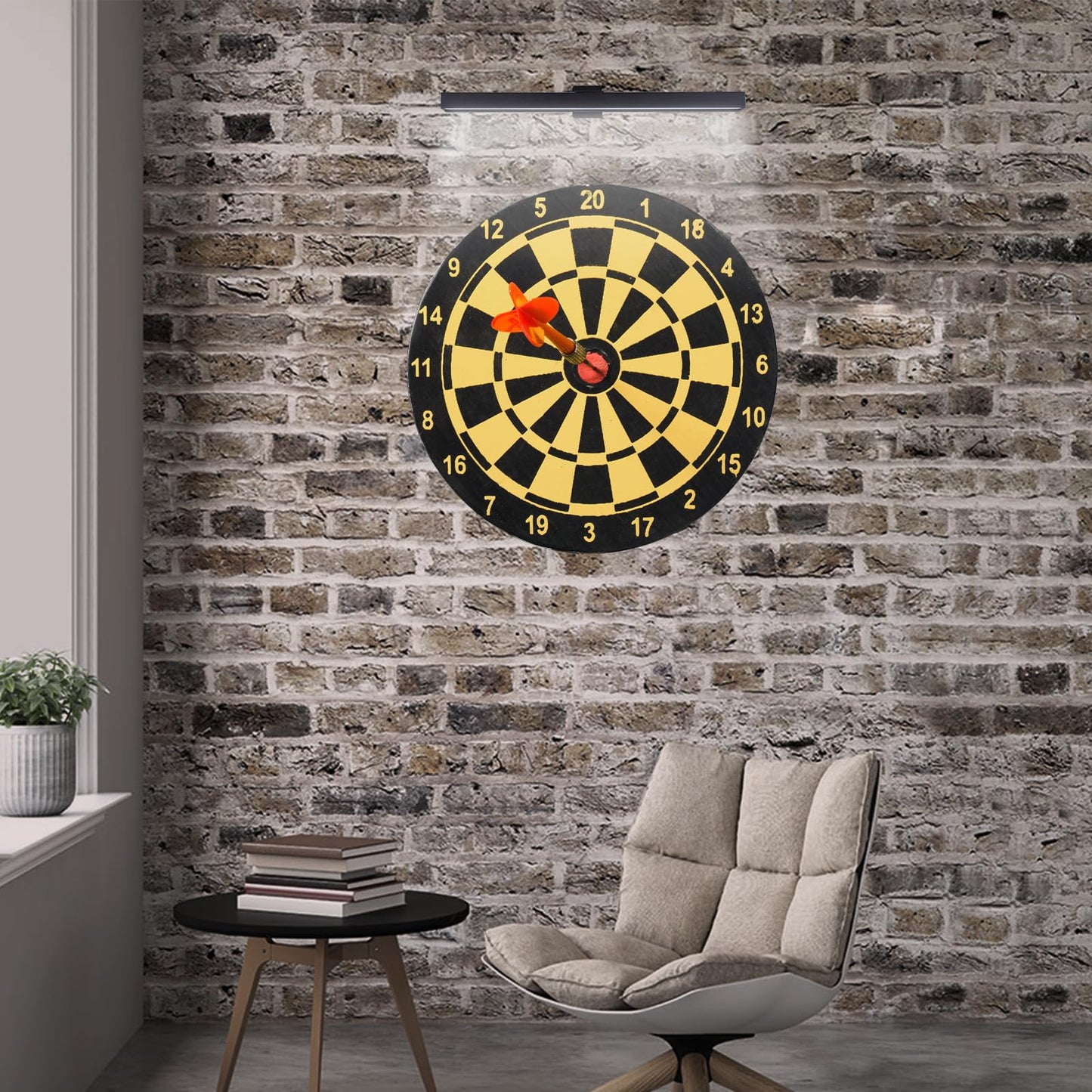 MIOBLUE LED Picture Lights with Remote, 16in Metal Battery Operated Picture Light,Rechargeable Display Lamp,Dimmable Dartboard Light with Timer for Frame Wall Portrait Art, 2Pack