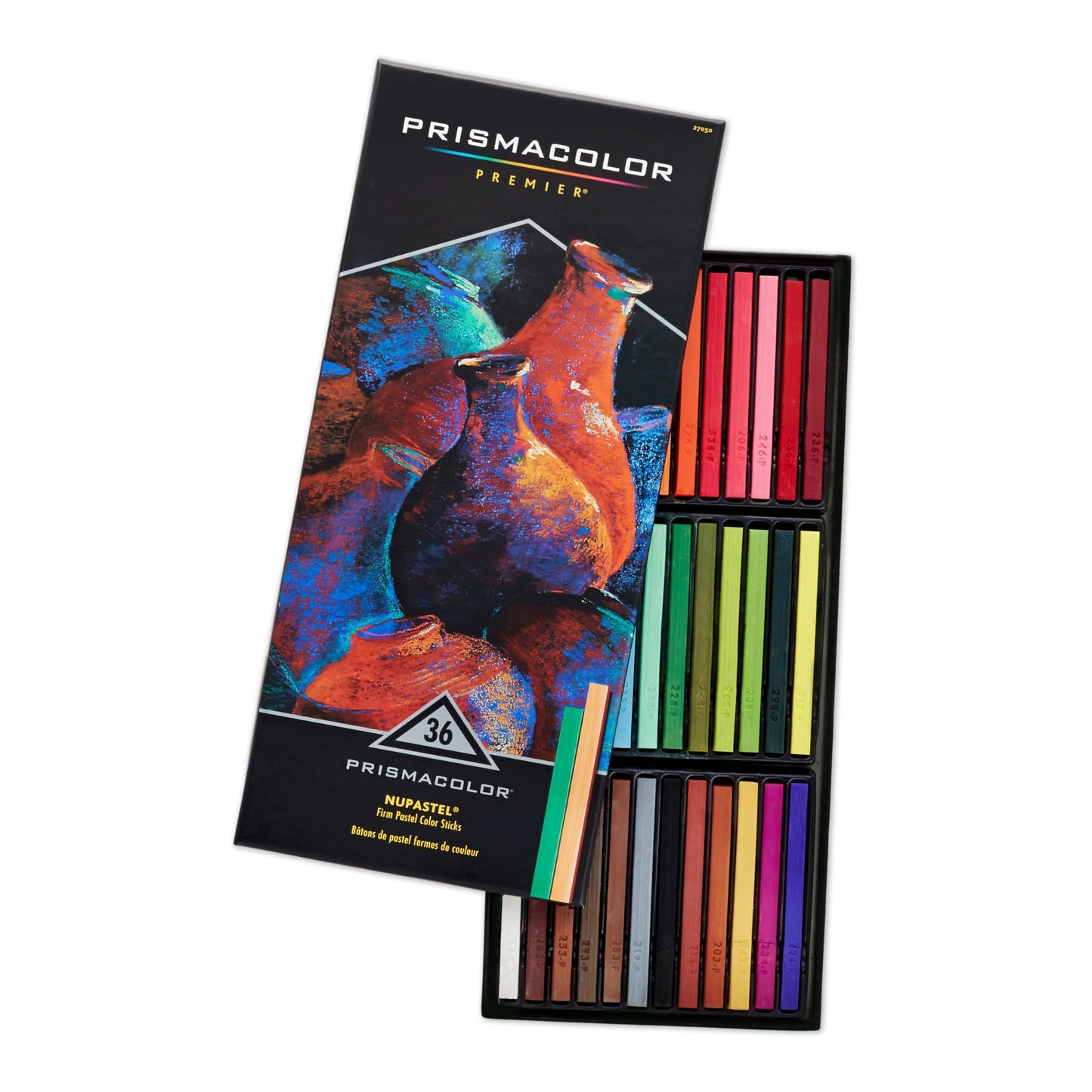 Prismacolor Premier Nupastels, Firm Pastel Color Sticks, 36 Count - For Textures, Blending, Shading