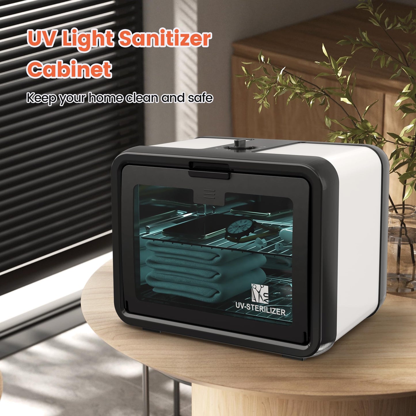 SalonDepot UV Sanitizer Cabinet Professional Disinfection Box 8L Capacity for Salon Tools, Manicure Set, Smartphones and Home Use